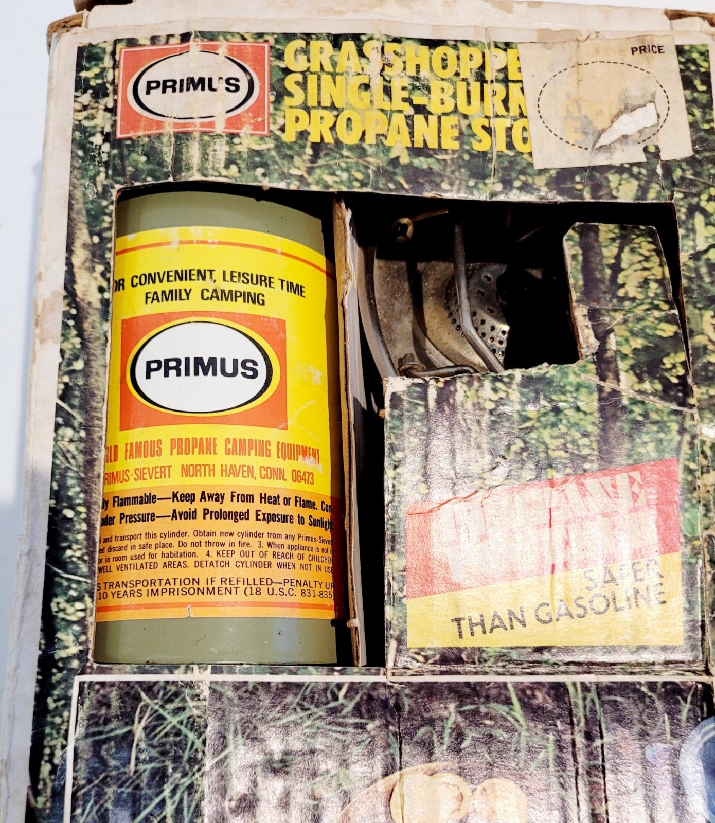 VTG PRIMUS PROPANE STOVE-SINGLE BURNER GRASSHOPPER–IN BOX-MADE IN SWEDEN