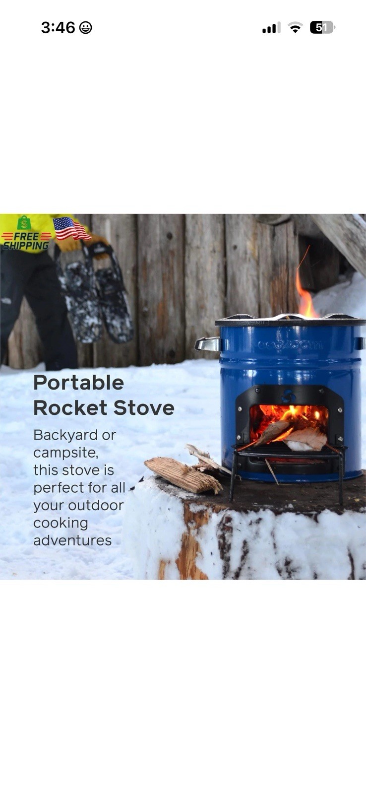 Ecozoom Rocket Stove Heavy Duty Portable Camp Stove for Outdoor Cooking.