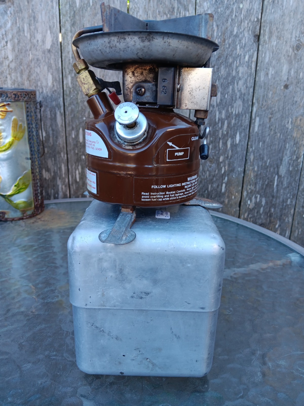 Coleman Peak1 M400 Lightweight Camp Stove Allum Pot/storage 6/82 USA 🇺🇸Nice1