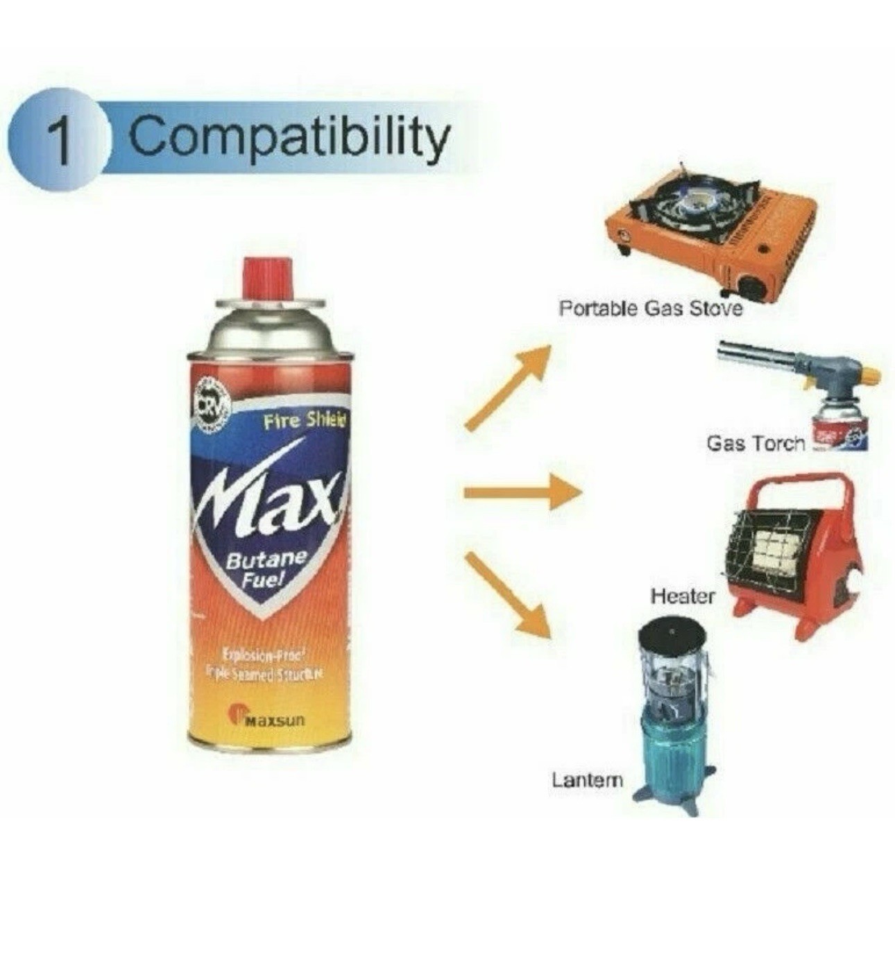 Uniware Butane Fuel Canisters for Portable Camping Stoves 8 Cans