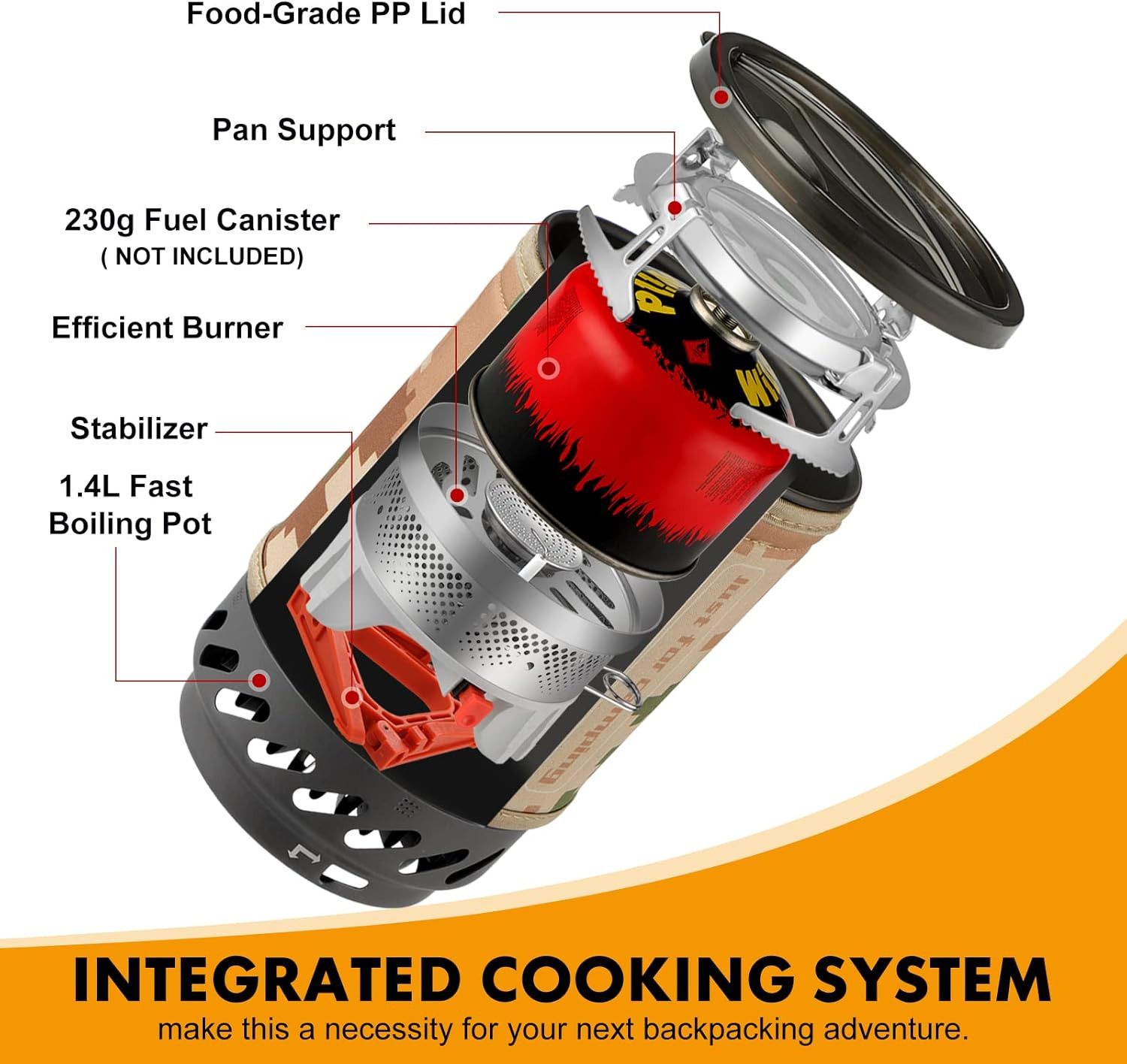 Gen Camping Stove Cooking System | Portable Camping Backpacking Jet Burner