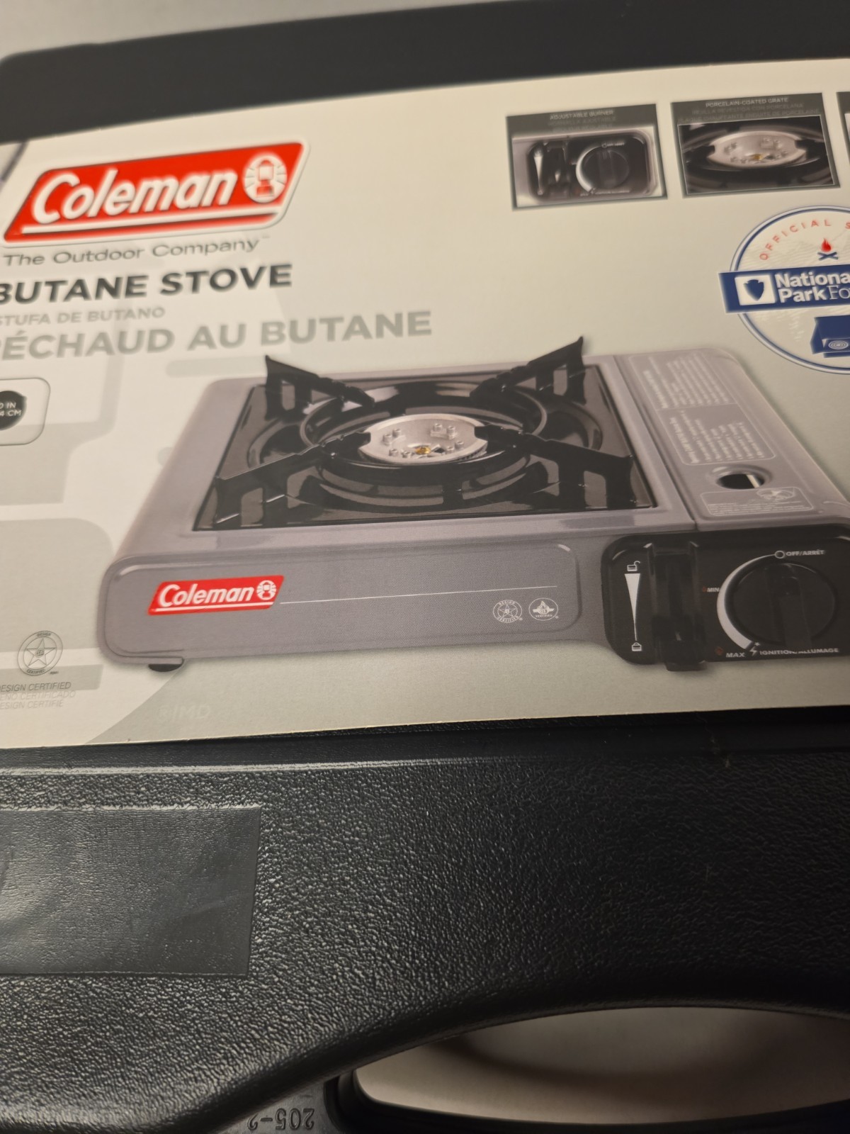 Coleman Portable 1-Burner Butane Gas Stove with Carry Case, Gray, 7650 BTU Max