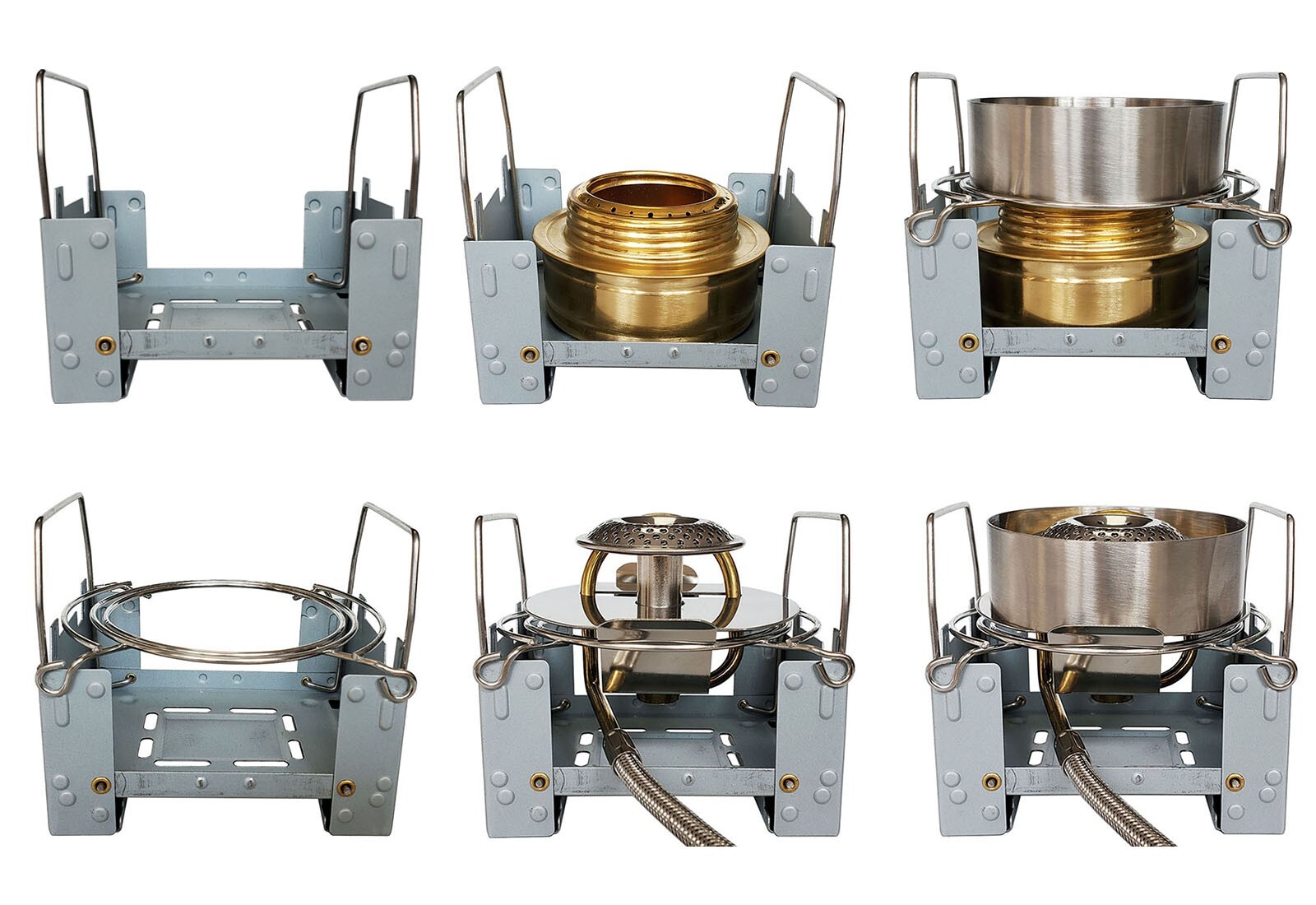 Camping Alcohol Pocket Stove Foldable Extension Bracket Wind Rings Set