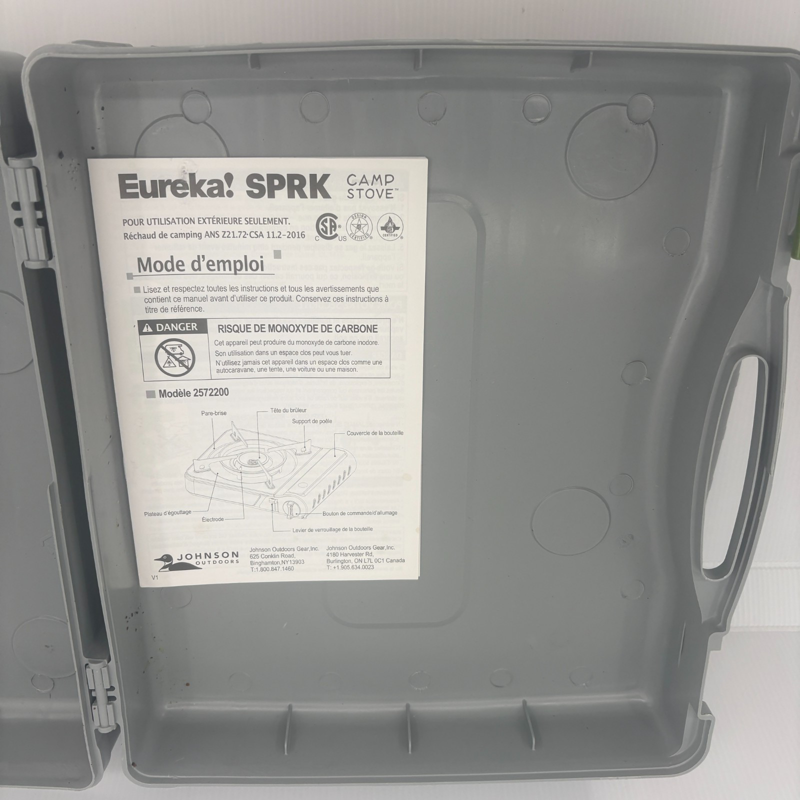 Eureka SPRK Camp Stove Lot Of 2 Portable Gas Butane Camping Stoves Cases