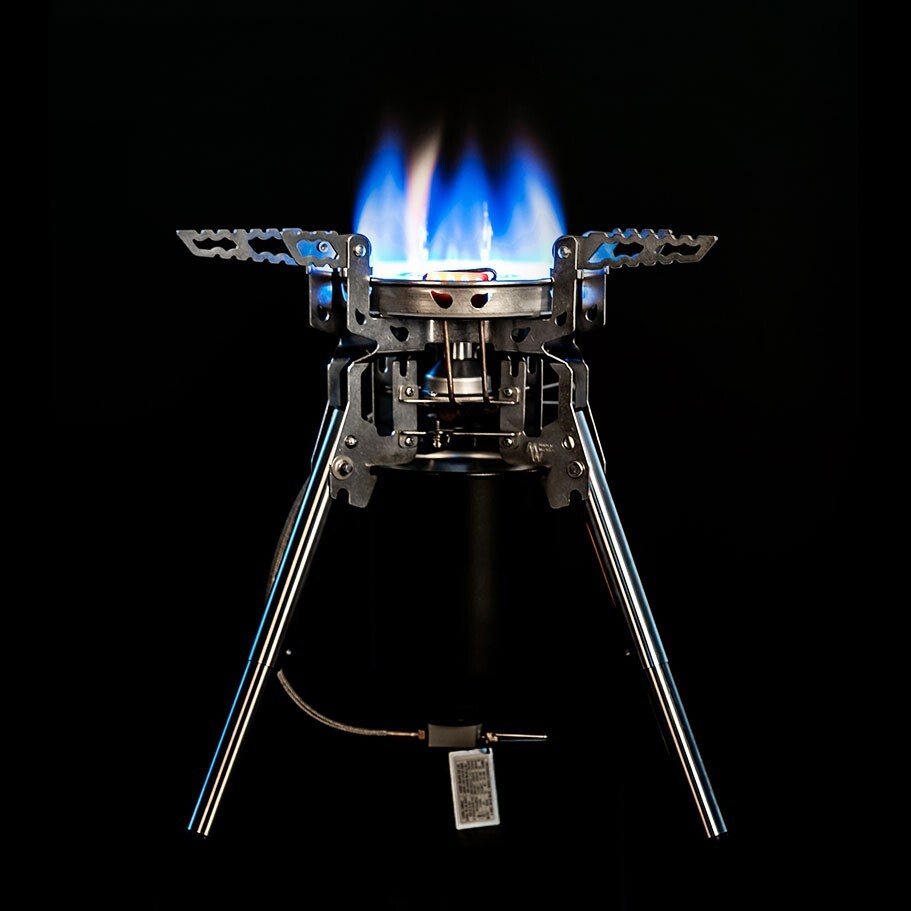 MINIMAL WORKS Power Stove W High-Output Foldable Gas Stove 6,033 Kcal 4-Level