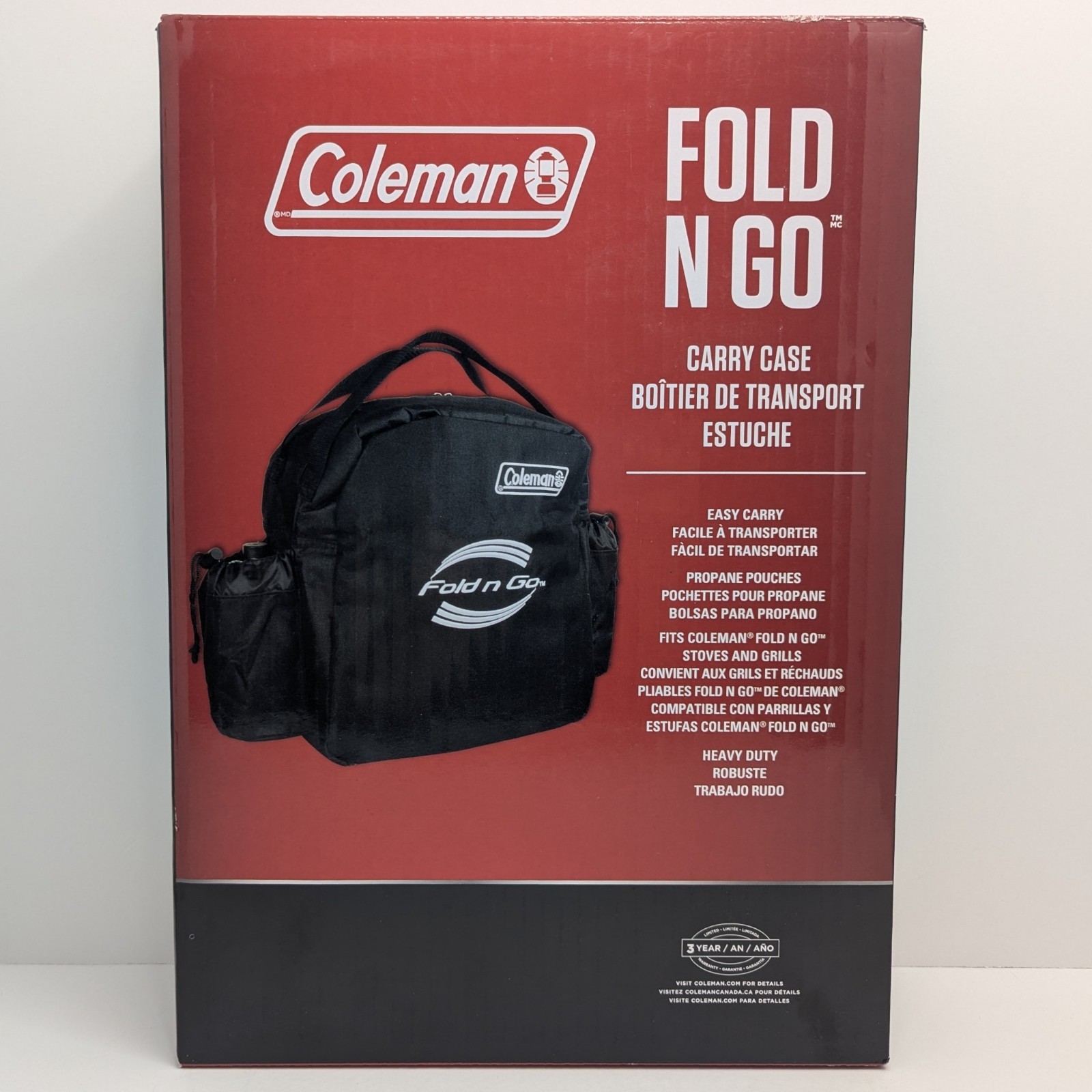 Coleman Fold N Go Grill Carrying Storage Case Black Portable Camping BBQ Accy