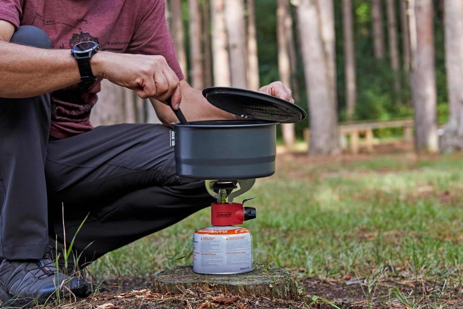 Lightweight 1-Burner Camp Stove with Adjustable Burner for Camping & Tailgating