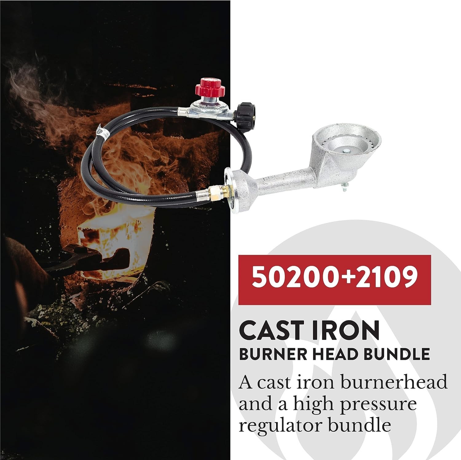 High Pressure Cast-Iron Burner with Regulator