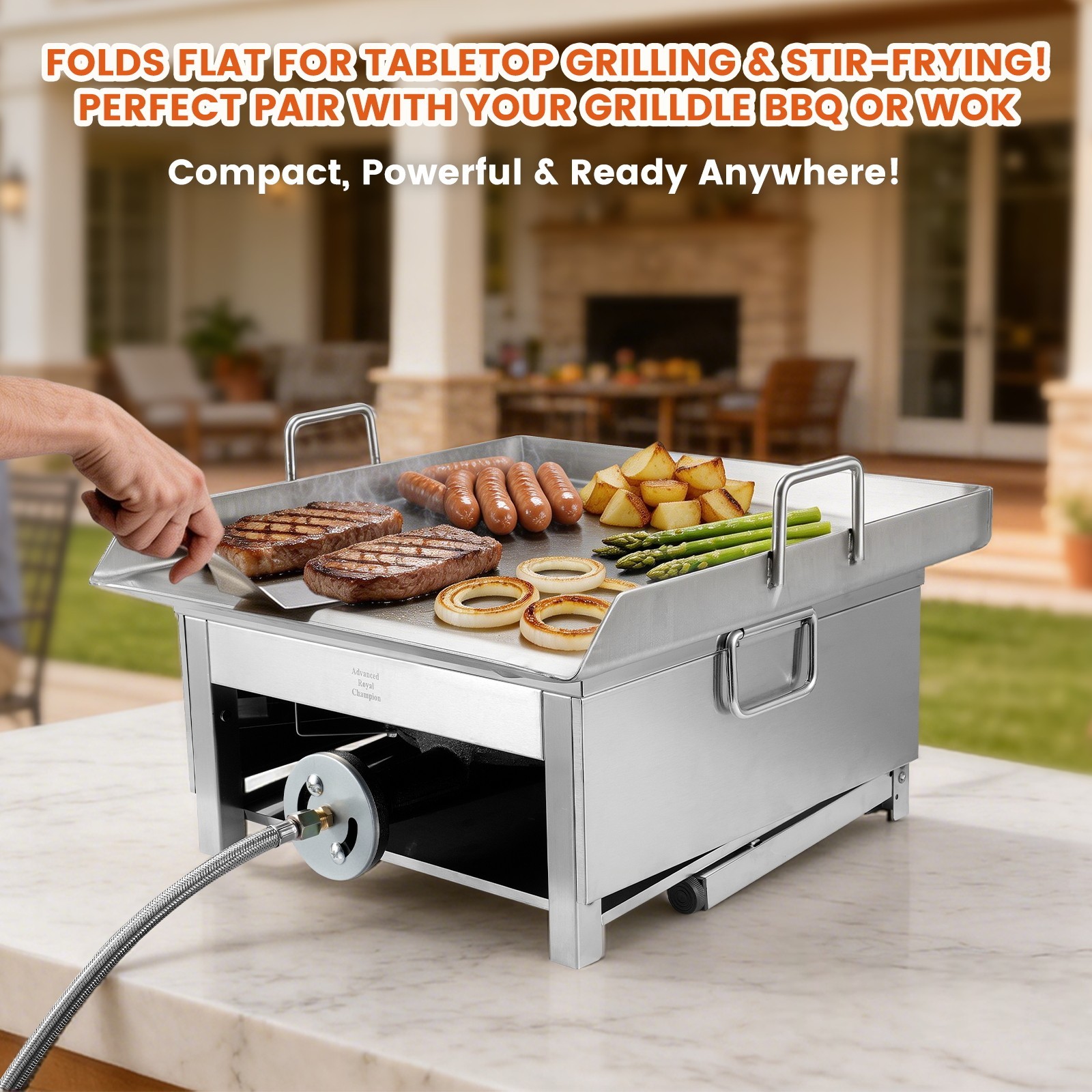ARC Single Burne Propane Stove Stainless Steel Outdoor Burner with Foldable Legs
