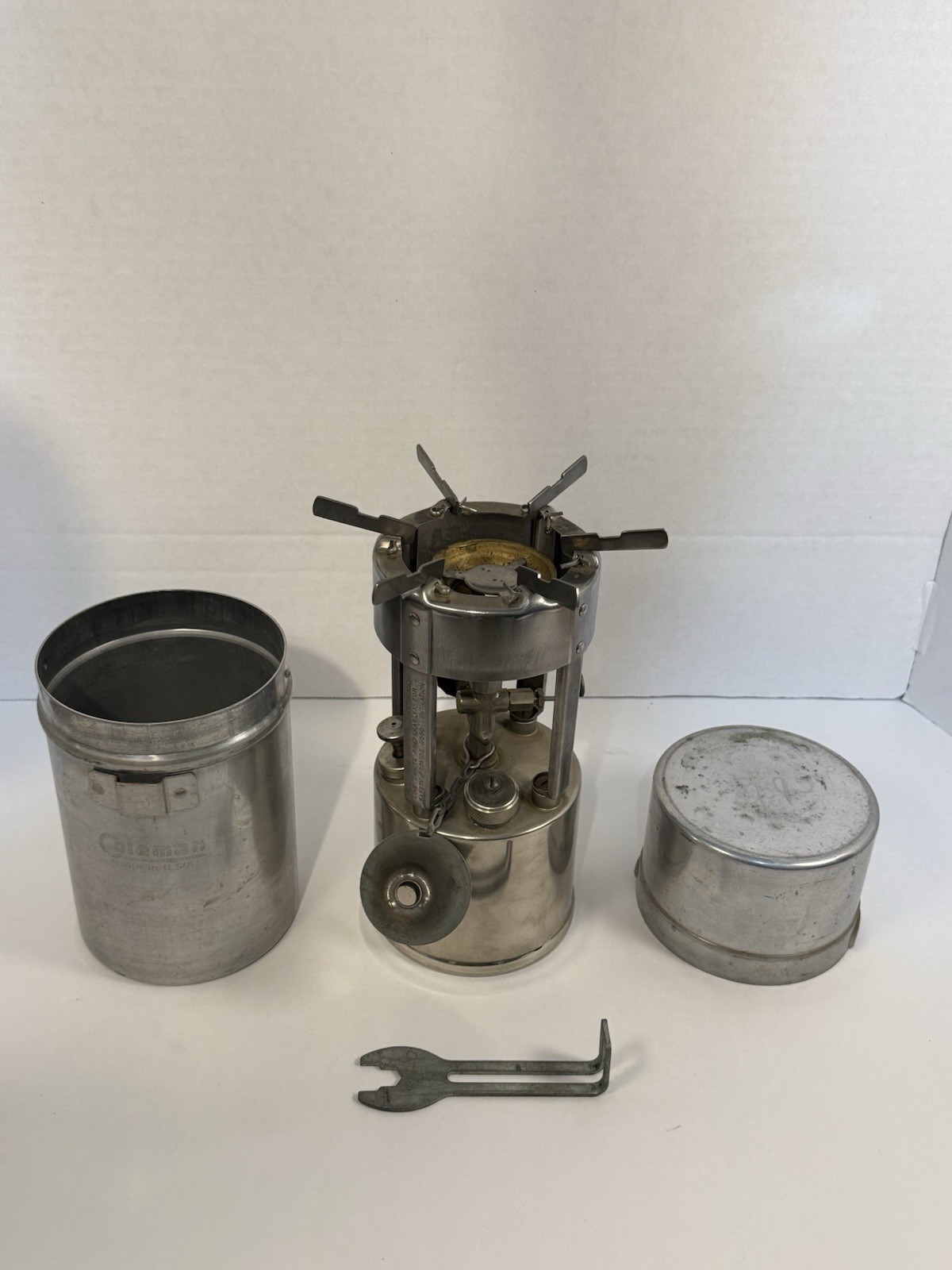 Coleman No. 530 A46 GI Pocket Stove with Funnel Vintage