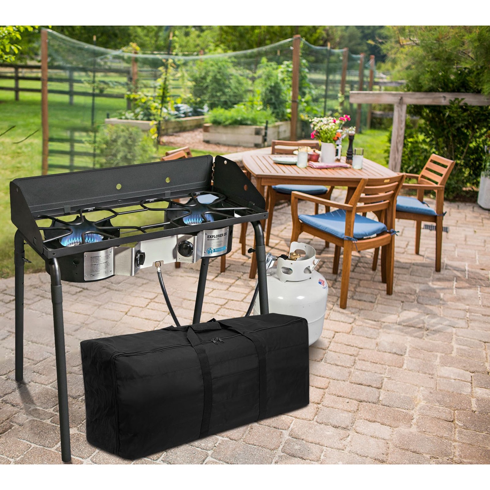 Stanbroil Carry Bag for Camp Chef Explorer 2-burner 2 Burner Bag, Black