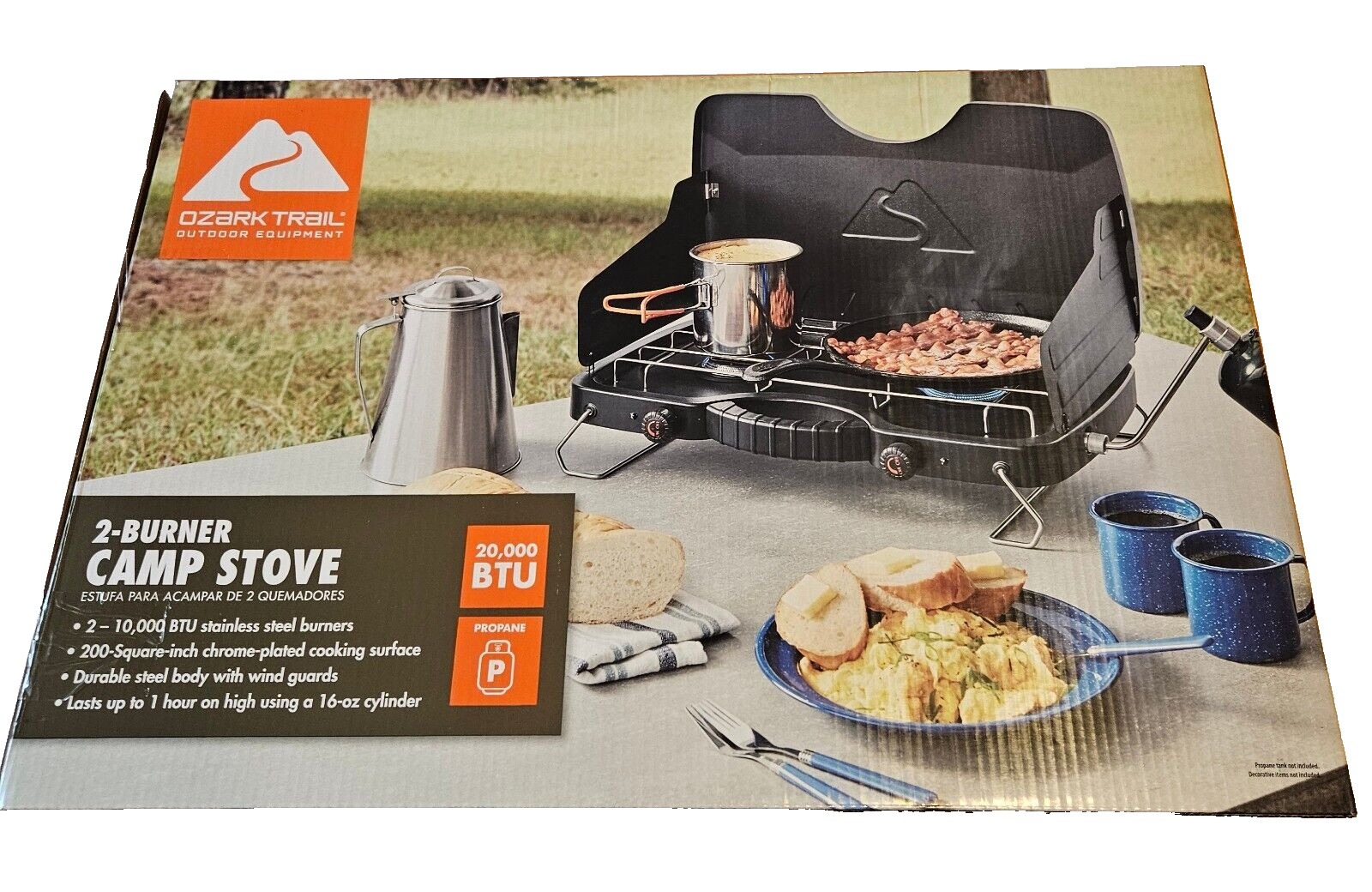 “New” OZARK TRAIL 2 – BURNER PORTABLE CAMP STOVE OUTDOOR EQUIPMENT 2 PK SPECIAL