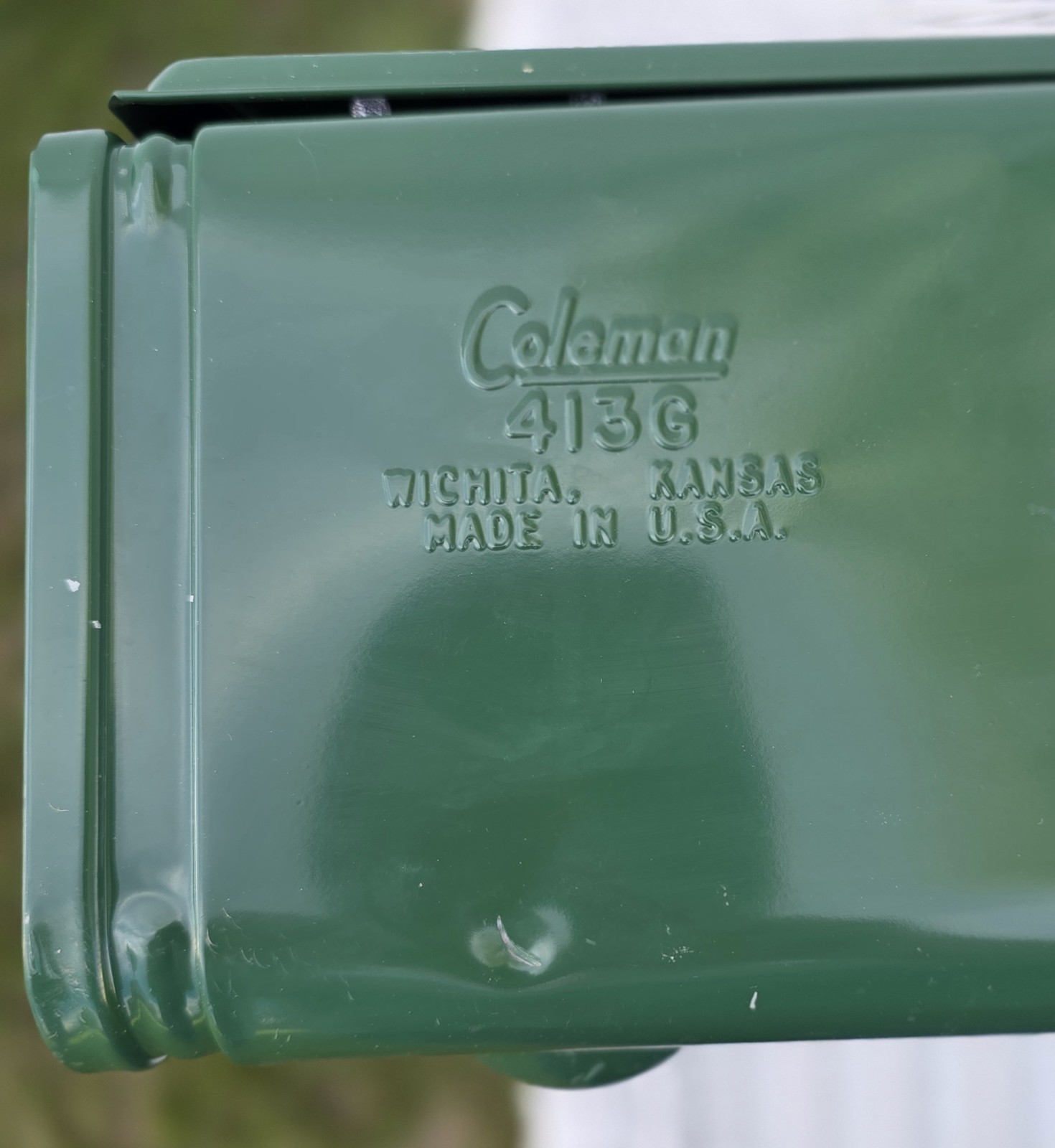 Vintage Coleman 413G / 413G499 2 Burner Camp Stove w/ Original Box Great Shape