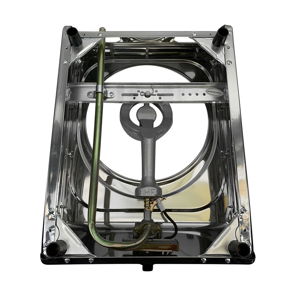 Single Propane Gas Burner Stainless Steel Stove Table Auto Ignition W/ Regulator