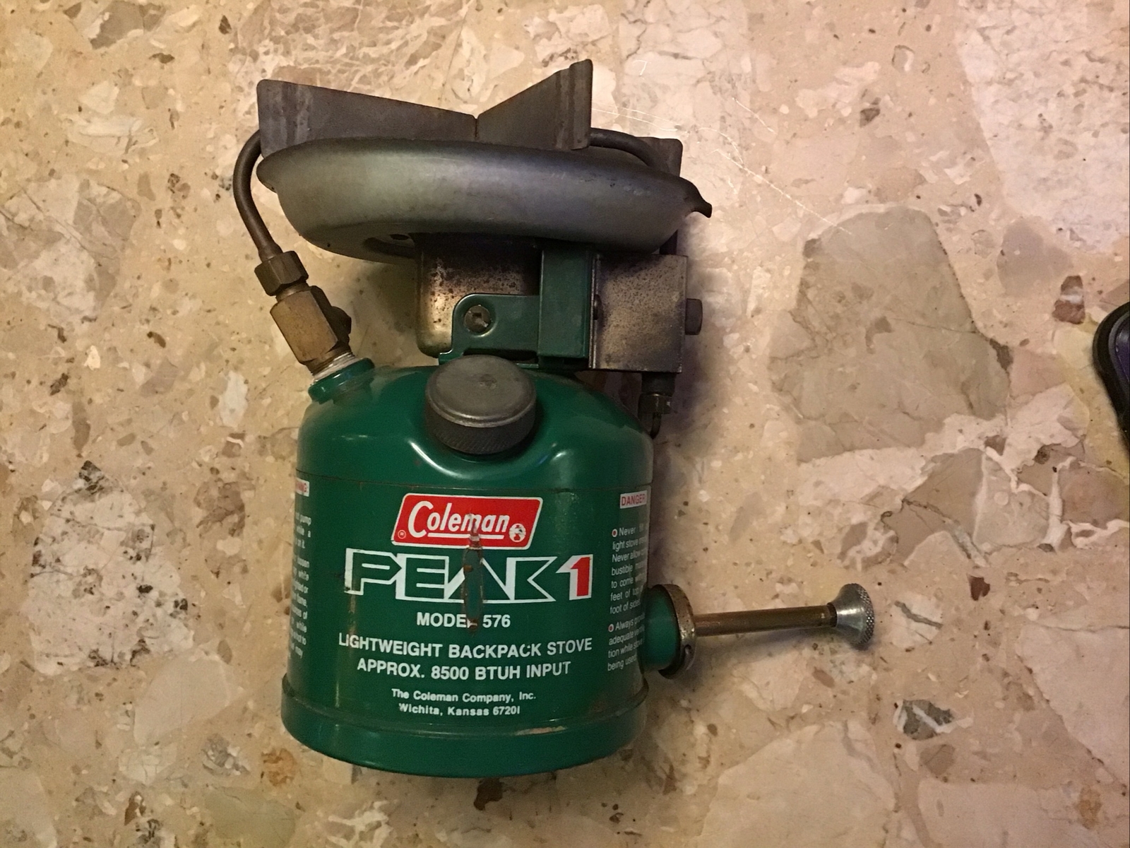 Coleman Peak 1 Model 576 Camp Stove, Tested Made in Canada 1976 Hike Vintage