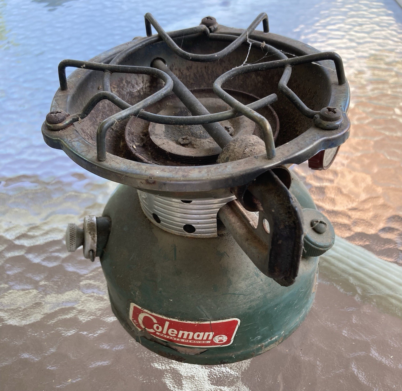 Vintage 1970 Coleman 502 Green Camp Stove For parts Only.