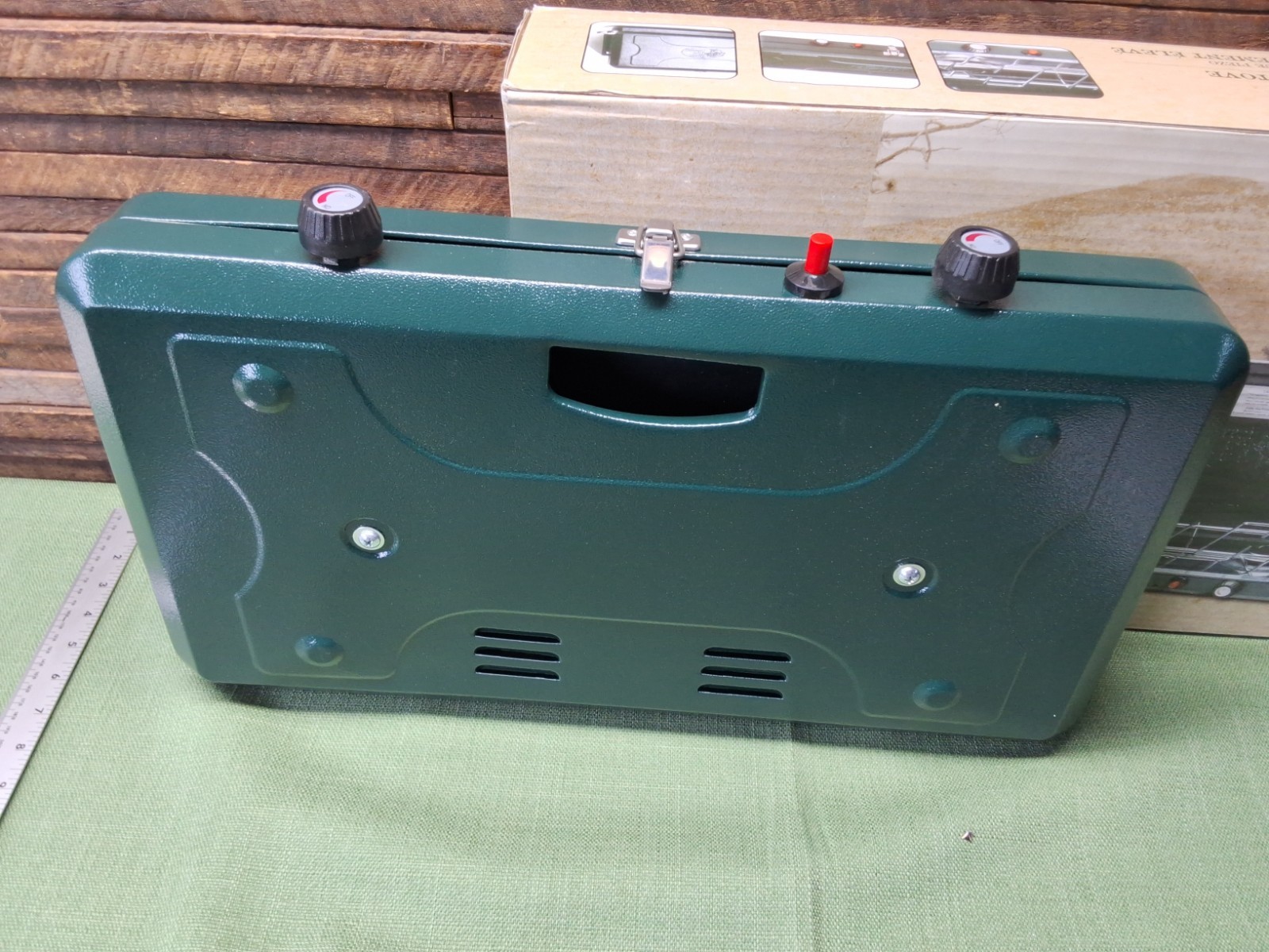 Bass Pro Shops High Output Two Burner Propane Stove In Box Green Pre-Owned Used