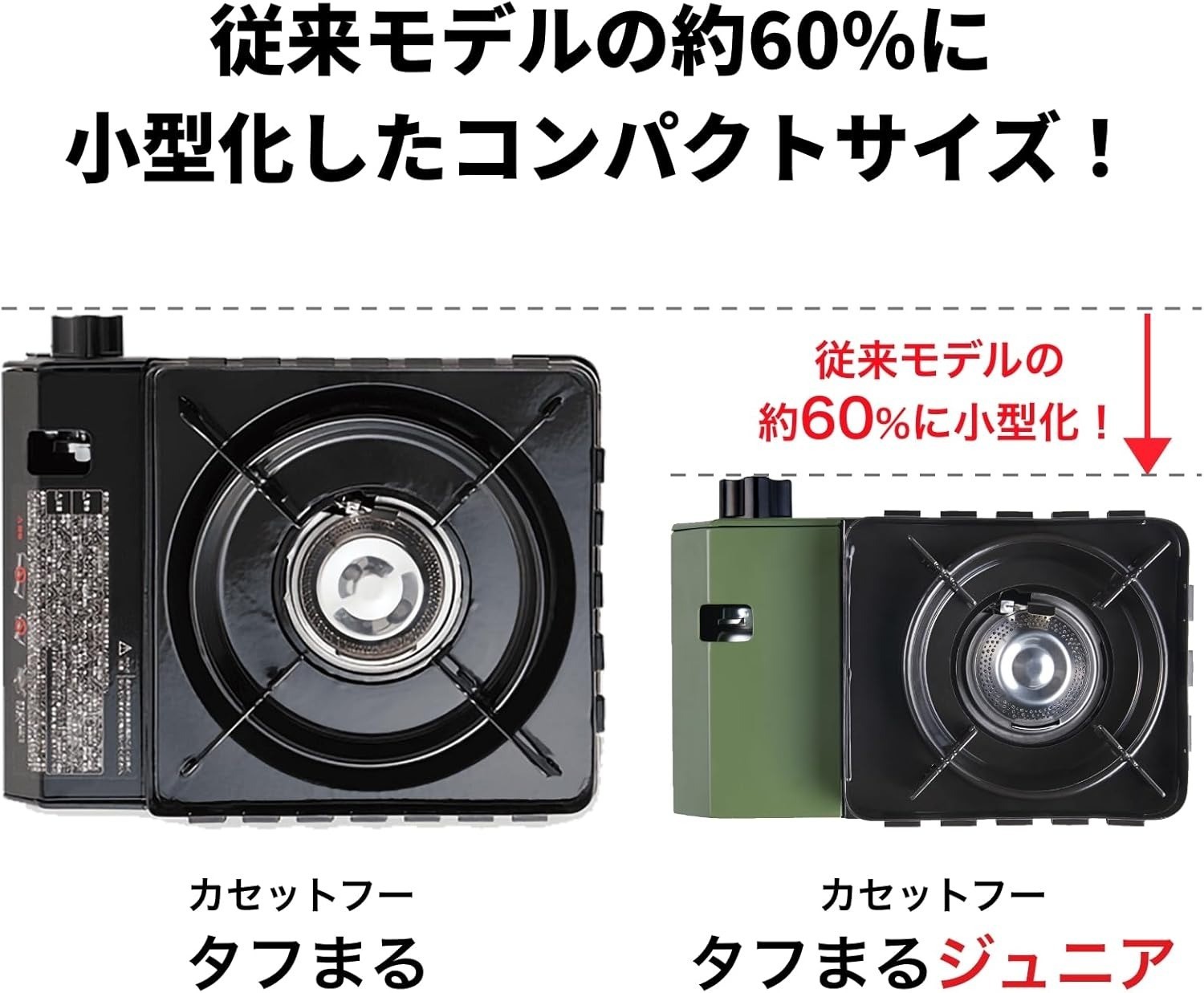 Iwatani Cassette Stove Tough Maru Jr Japan Olive Khaki Portable CB-ODX-JR-OL