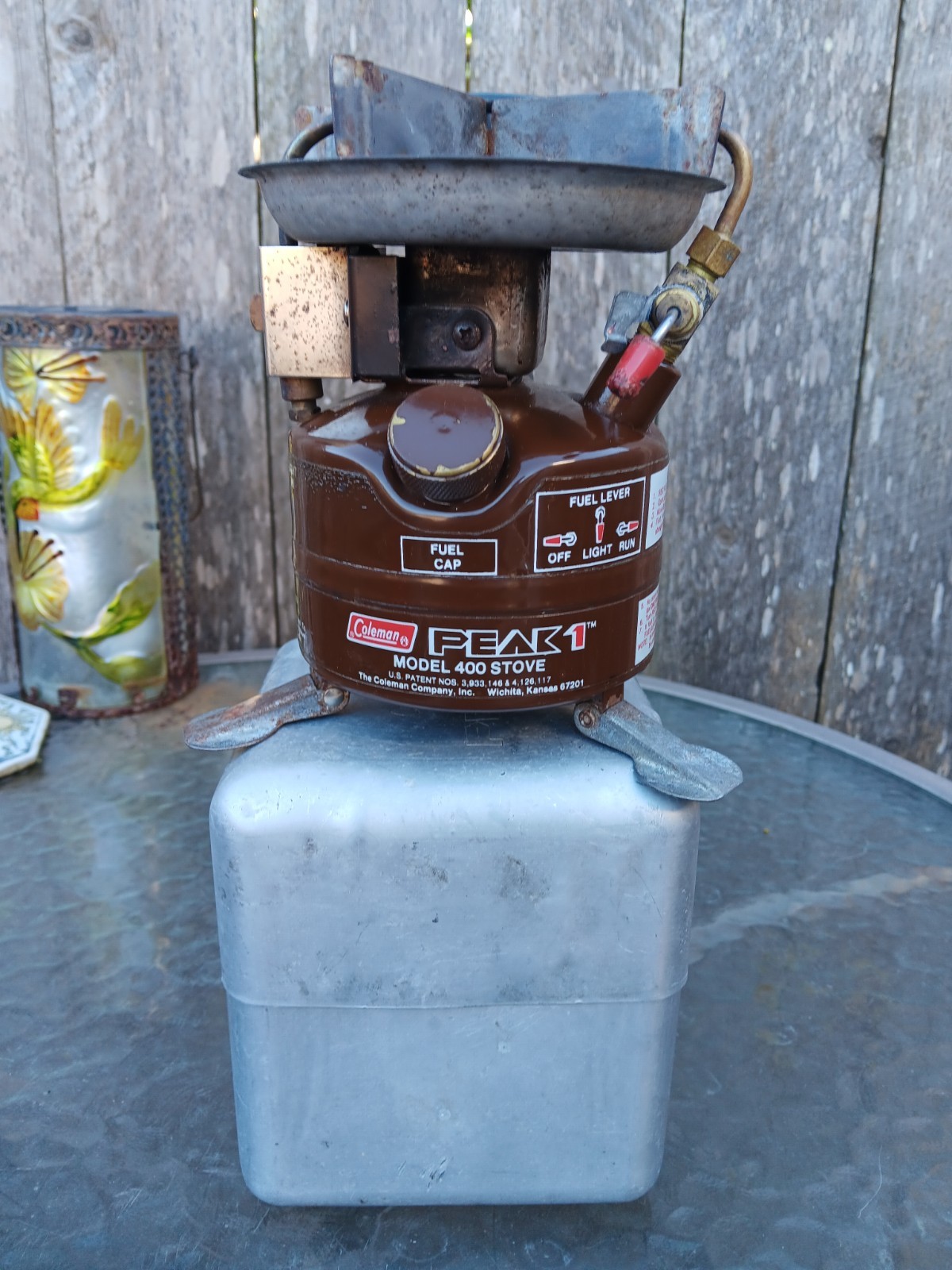 Coleman Peak1 M400 Lightweight Camp Stove Allum Pot/storage 6/82 USA 🇺🇸Nice1