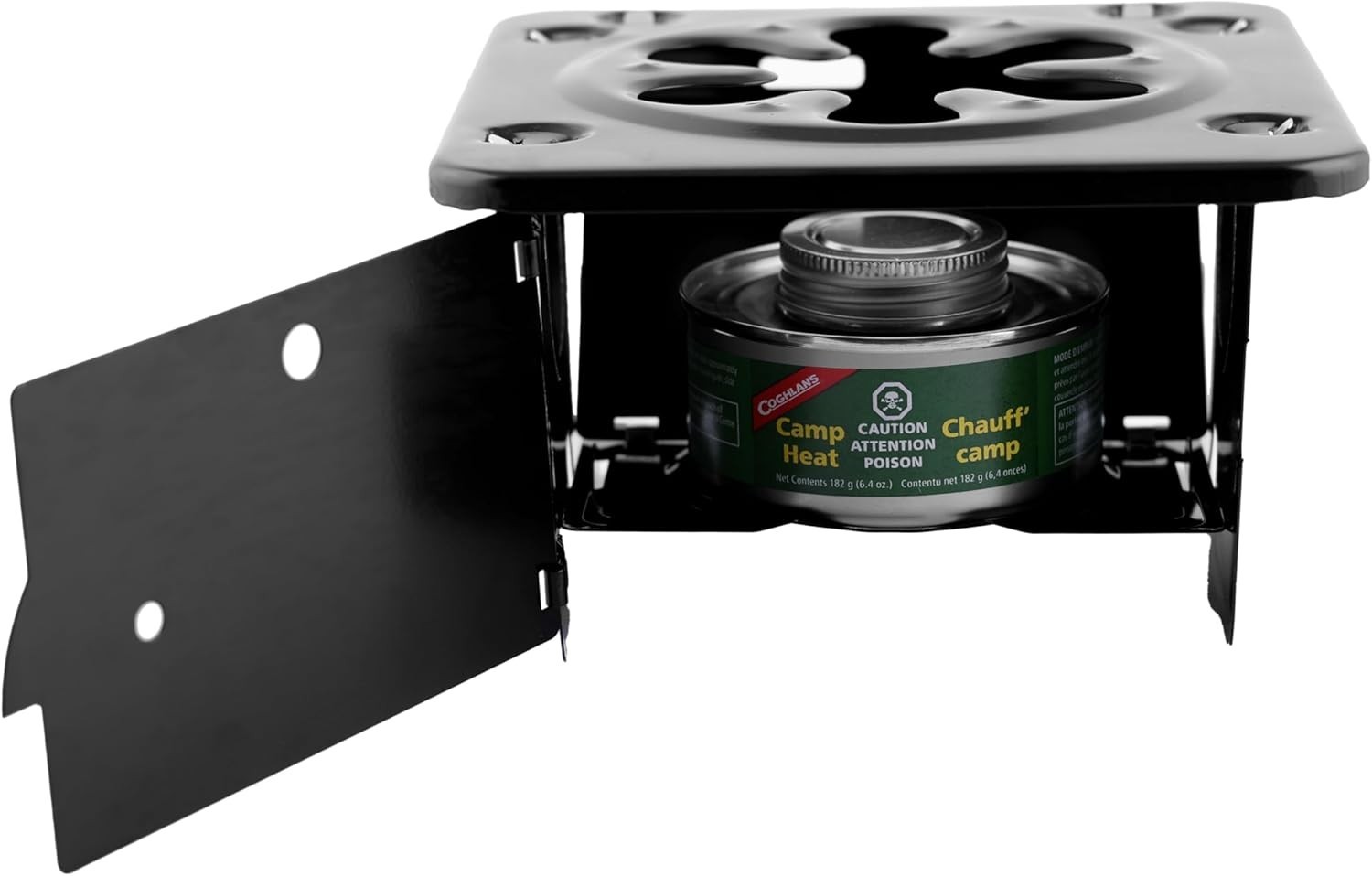 Coghlan’s Folding Camping Stove, Steel, Compact, Uses Canned Fuel or Camp Heat