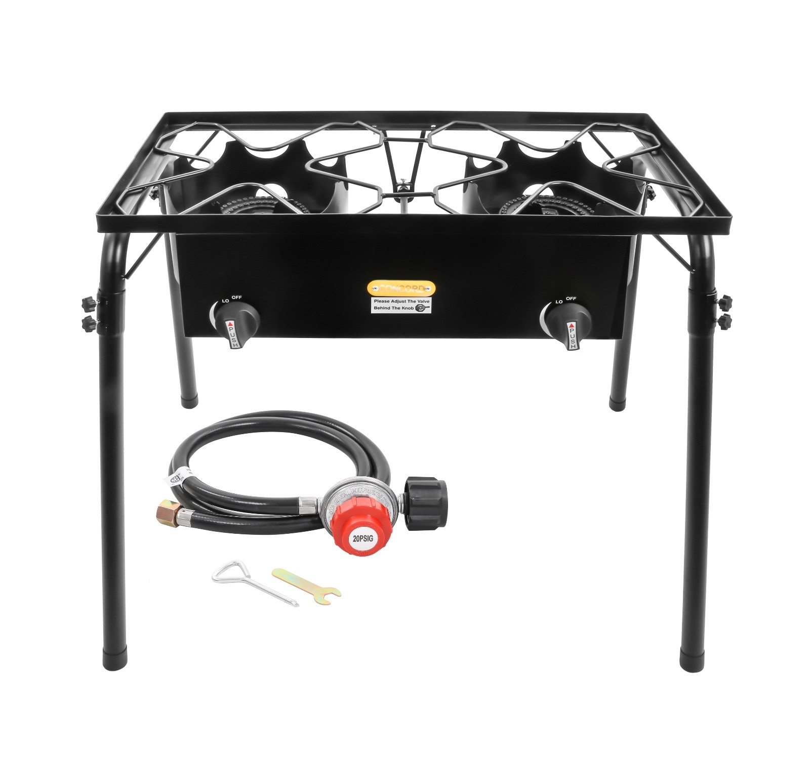 CONCORD Double Burner Outdoor Stand Stove Cooker w/ Regulator Brewing Supply
