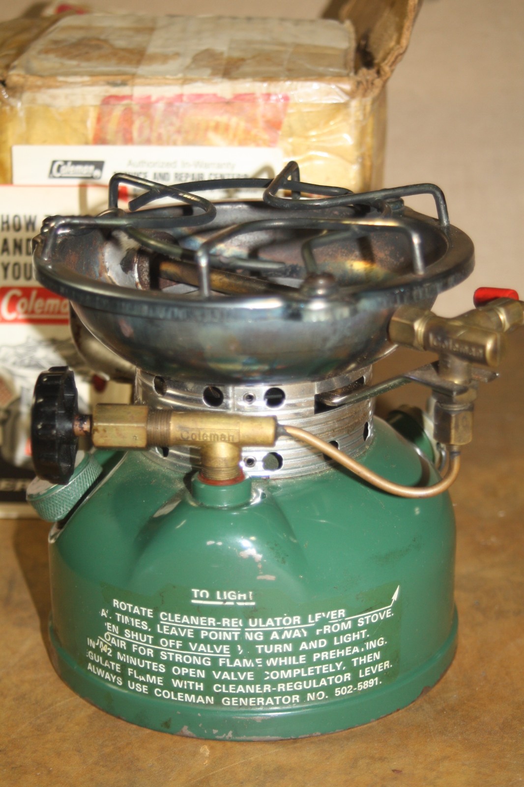 Vintage 3 -77 Coleman Sportster 502-700 Single Burner Camp Stove w/ Papers & Box