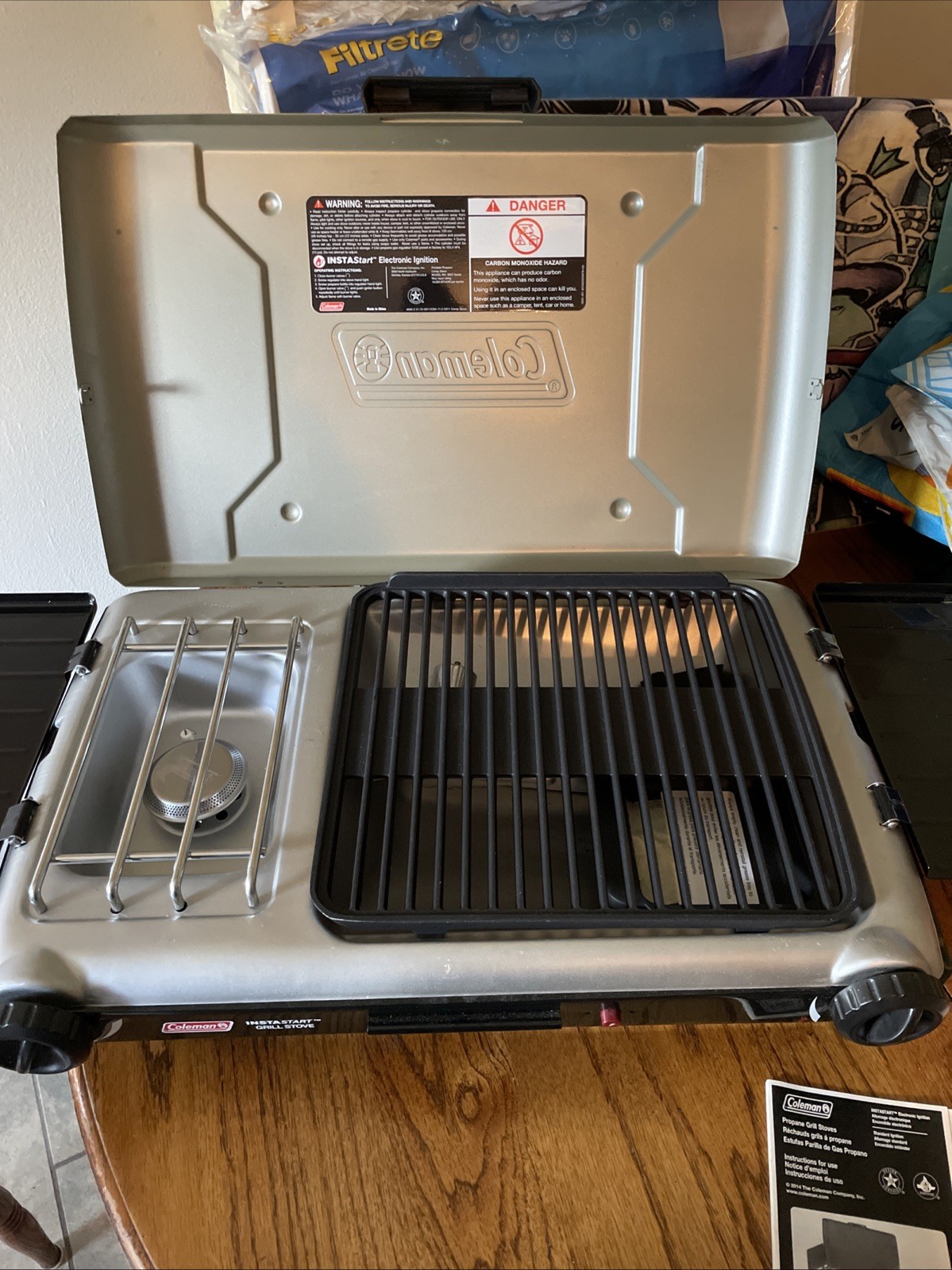 Coleman Tabletop 2-in-1 Camping Grill/Stove, 2-Burner Propane Grill & Stove