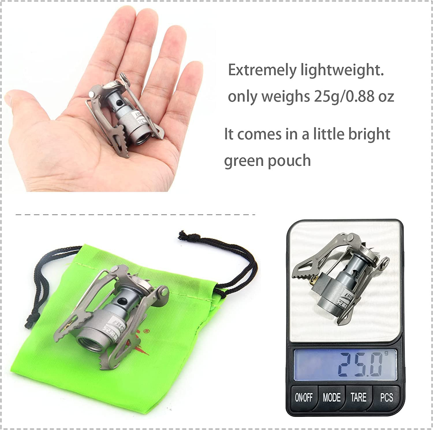 BRS Stove BRS 3000T Stove Titanium Ultralight Backpacking Stove Portable Propane