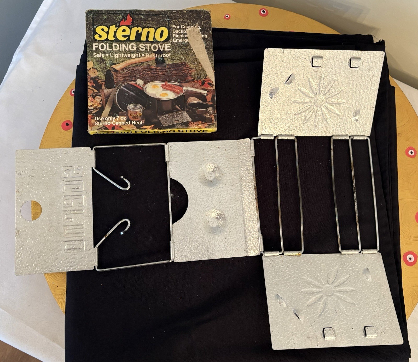 Vintage STERNO Portable Mini Folding Stove Camping / Hiking /Picnic USA Made