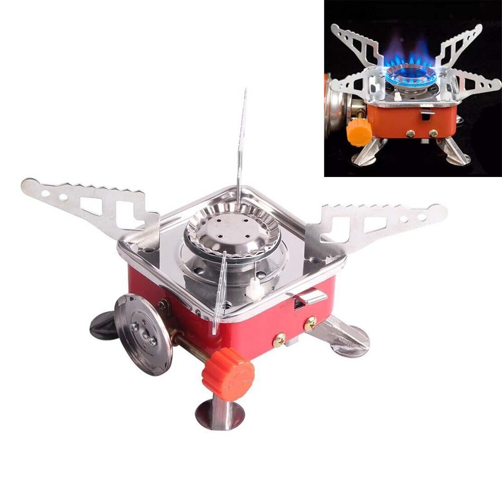 Foldable Square Cooking Stove Outdoor Camping Cooker Picnic Barbecue Gas Furnace