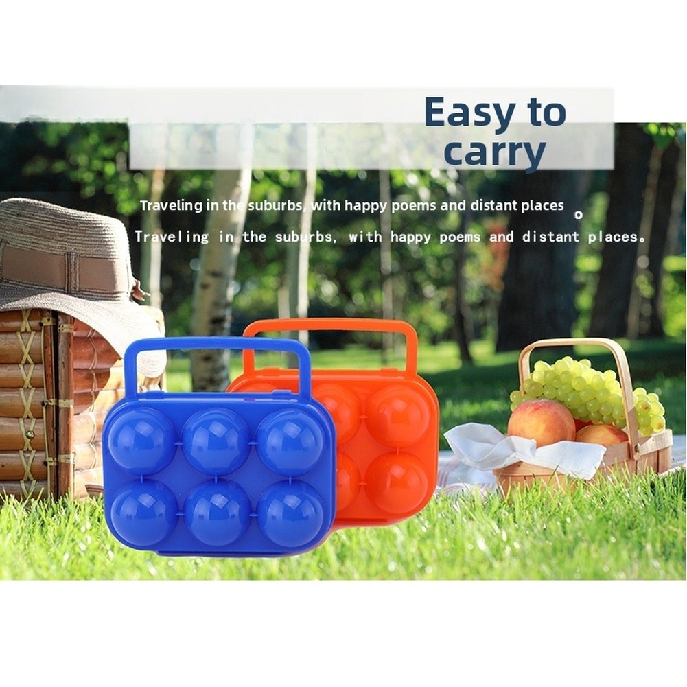 12 Slot Foldable Egg Box with Secure Closure Lightweight Portable Camping Gear