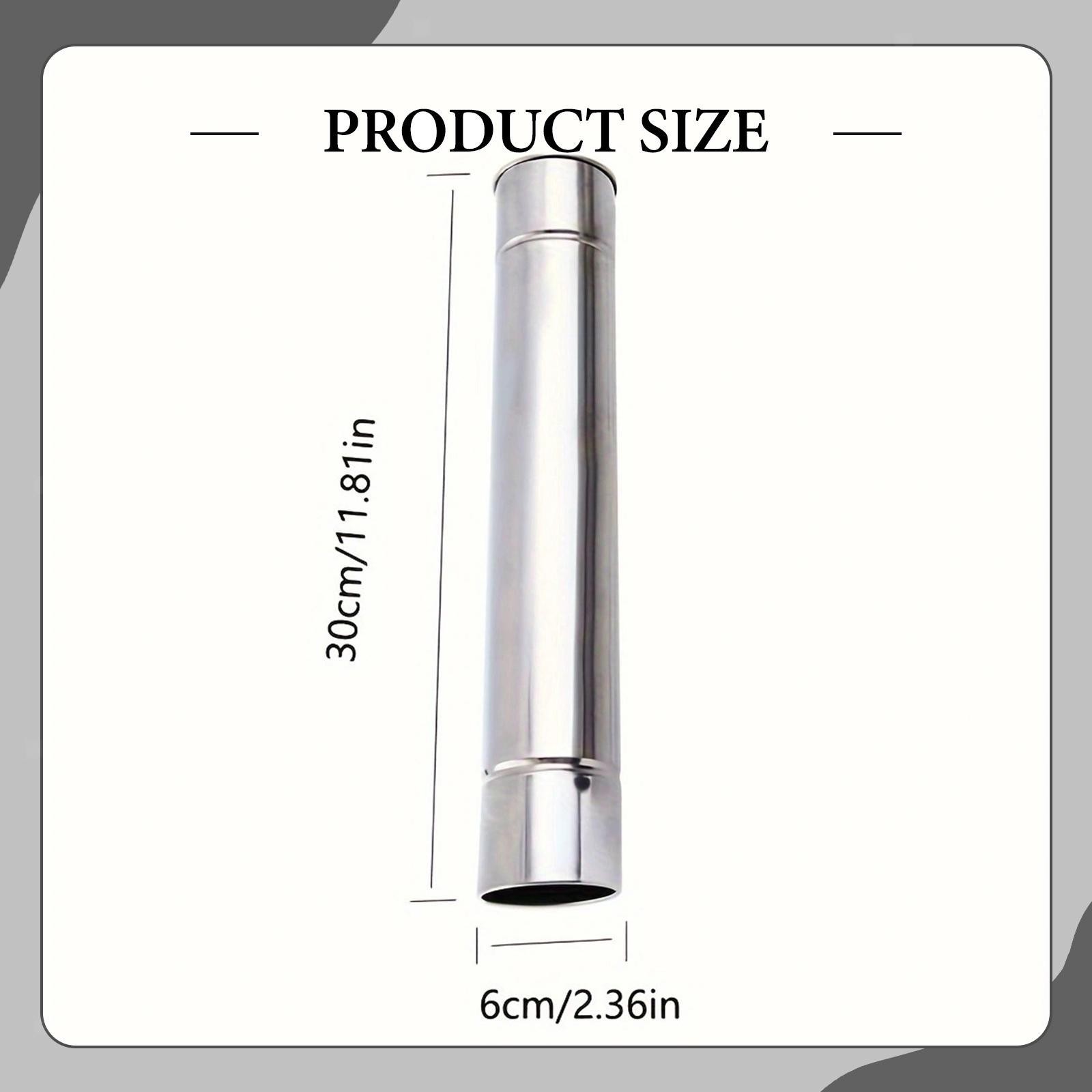 Chimney Tubes Dissipation Portable Stainless Steel with Storage Pouch Stove Tube