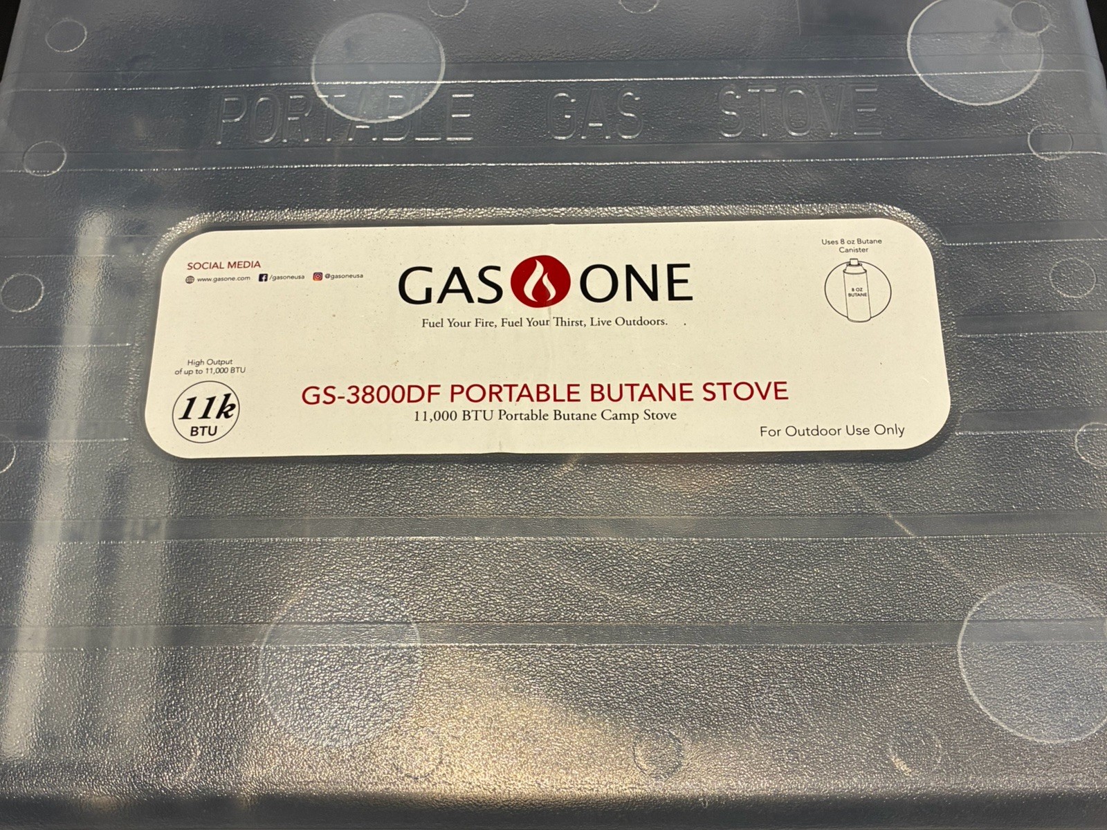 Gas One GS-3800 Portable Butane Gas Stove 11,000 BTU w/ Carry Case, Camping
