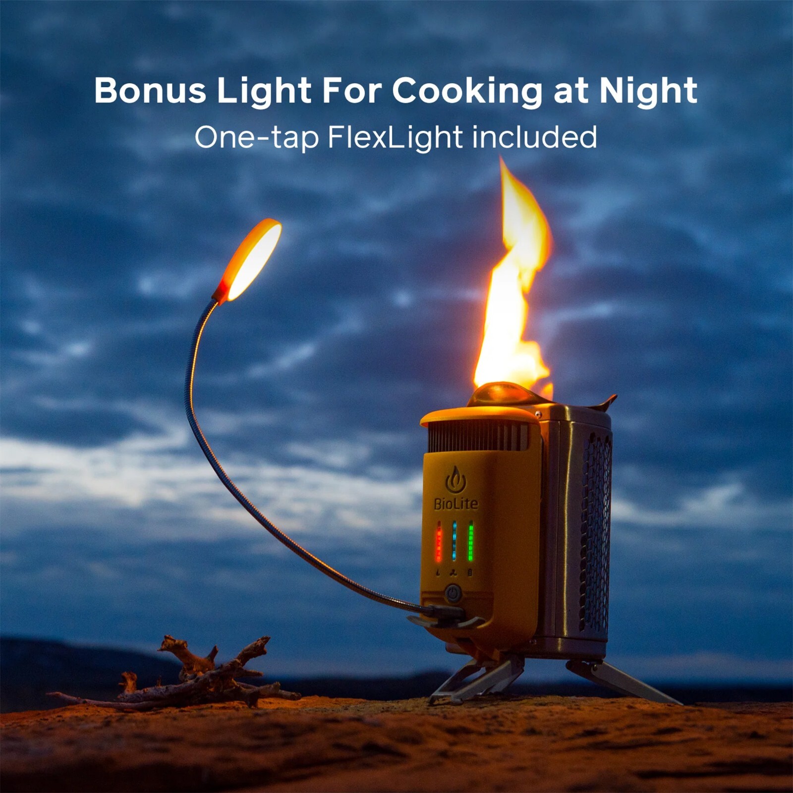 BioLite Solid Fuel Camp Stove 2+ Electricity Generator Battery USB Charger