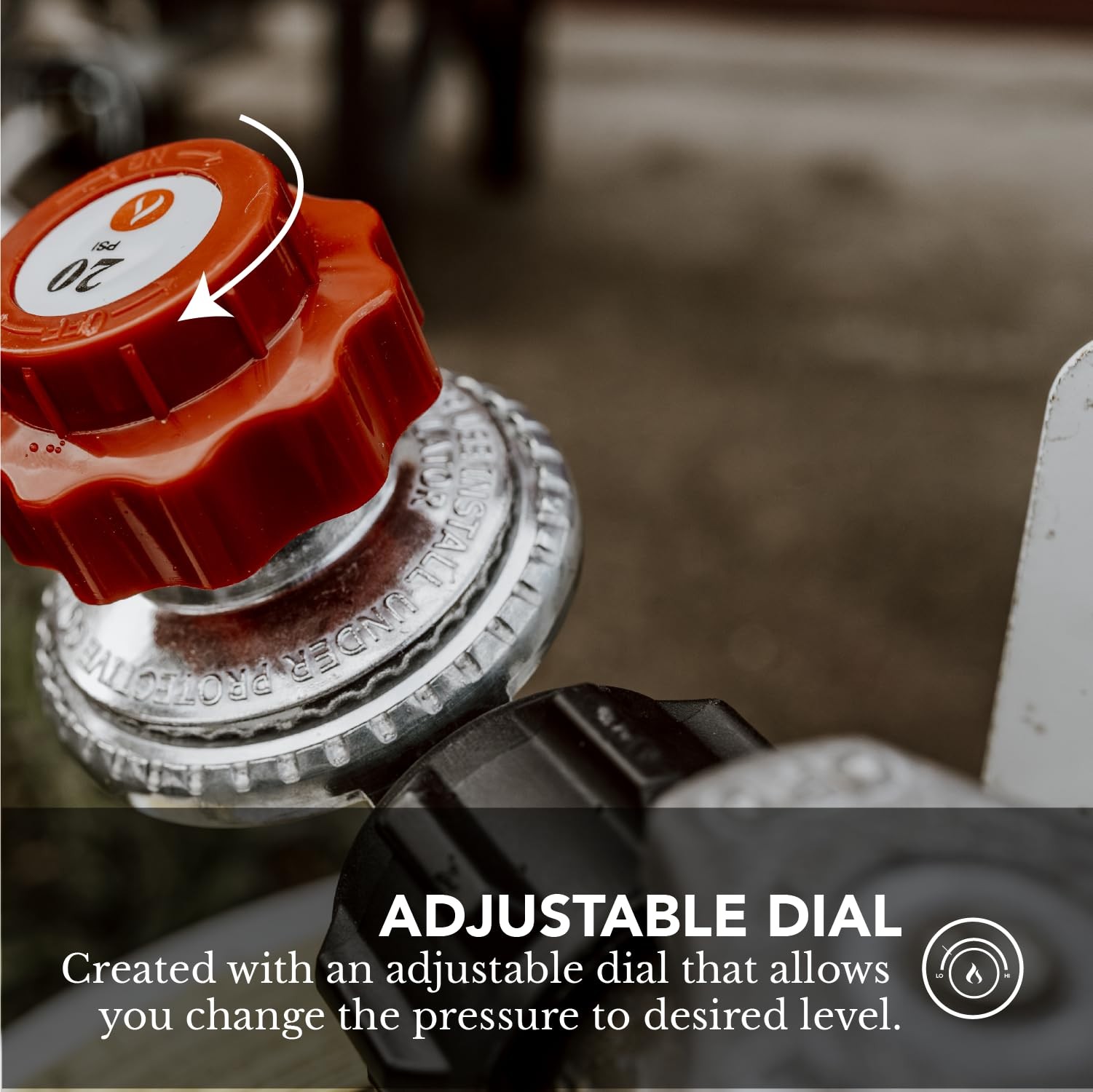 4FT 0-20PSI Adjustable High Pressure Propane Gas Regulator with Hose BBQ Grill