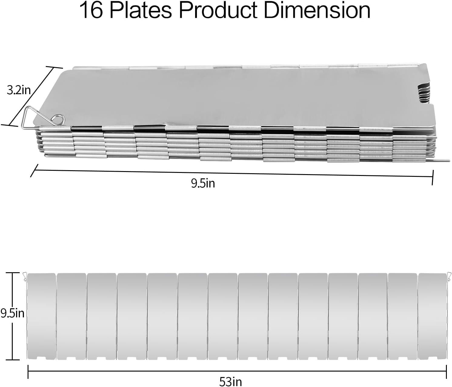 16 Plates Aluminum Stove Windshield with Drawstring Bag | for Camping, Butane St