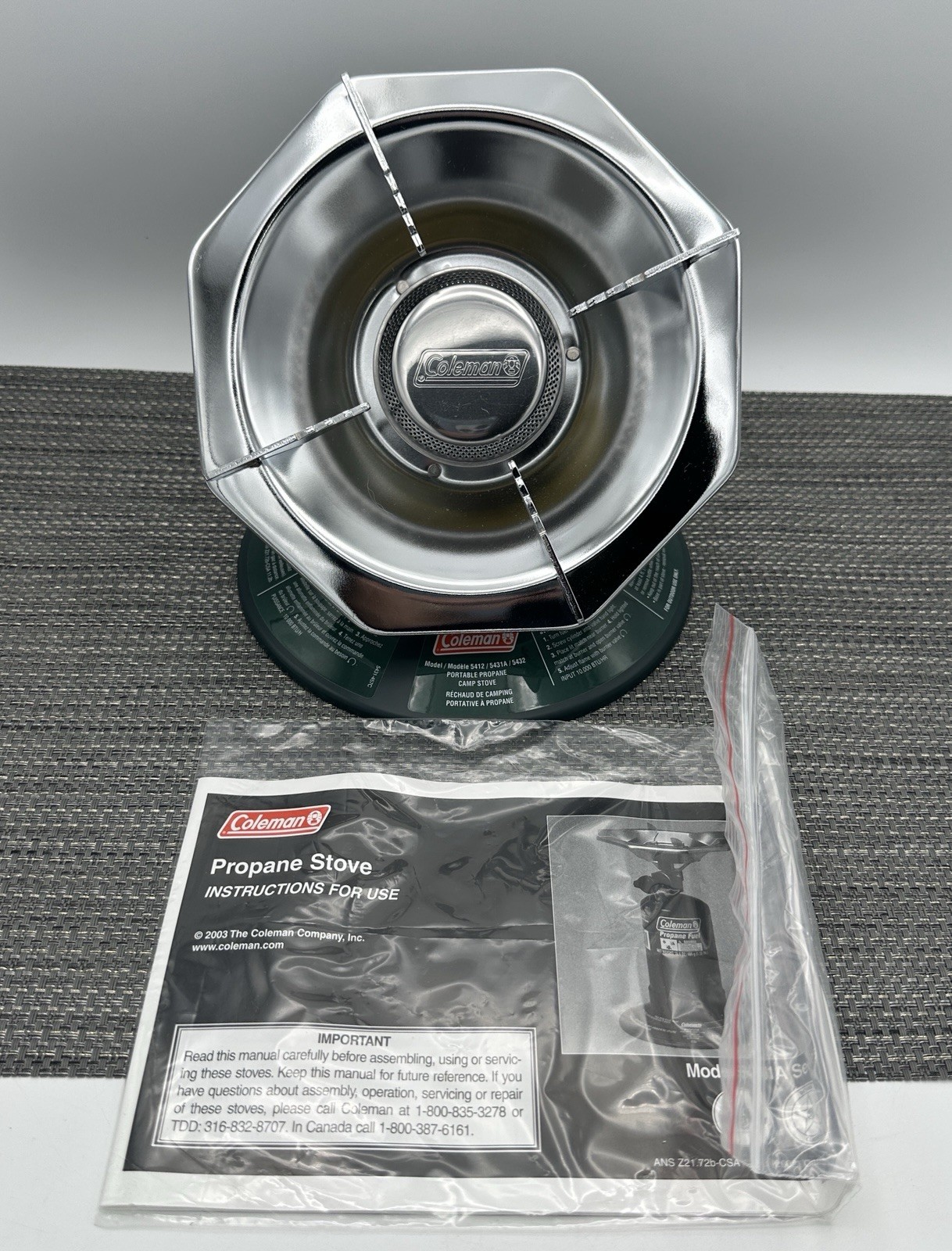 Coleman PerfectFlow Single 1-Burner Camping Outdoor Propane Stove 8″ Bowl