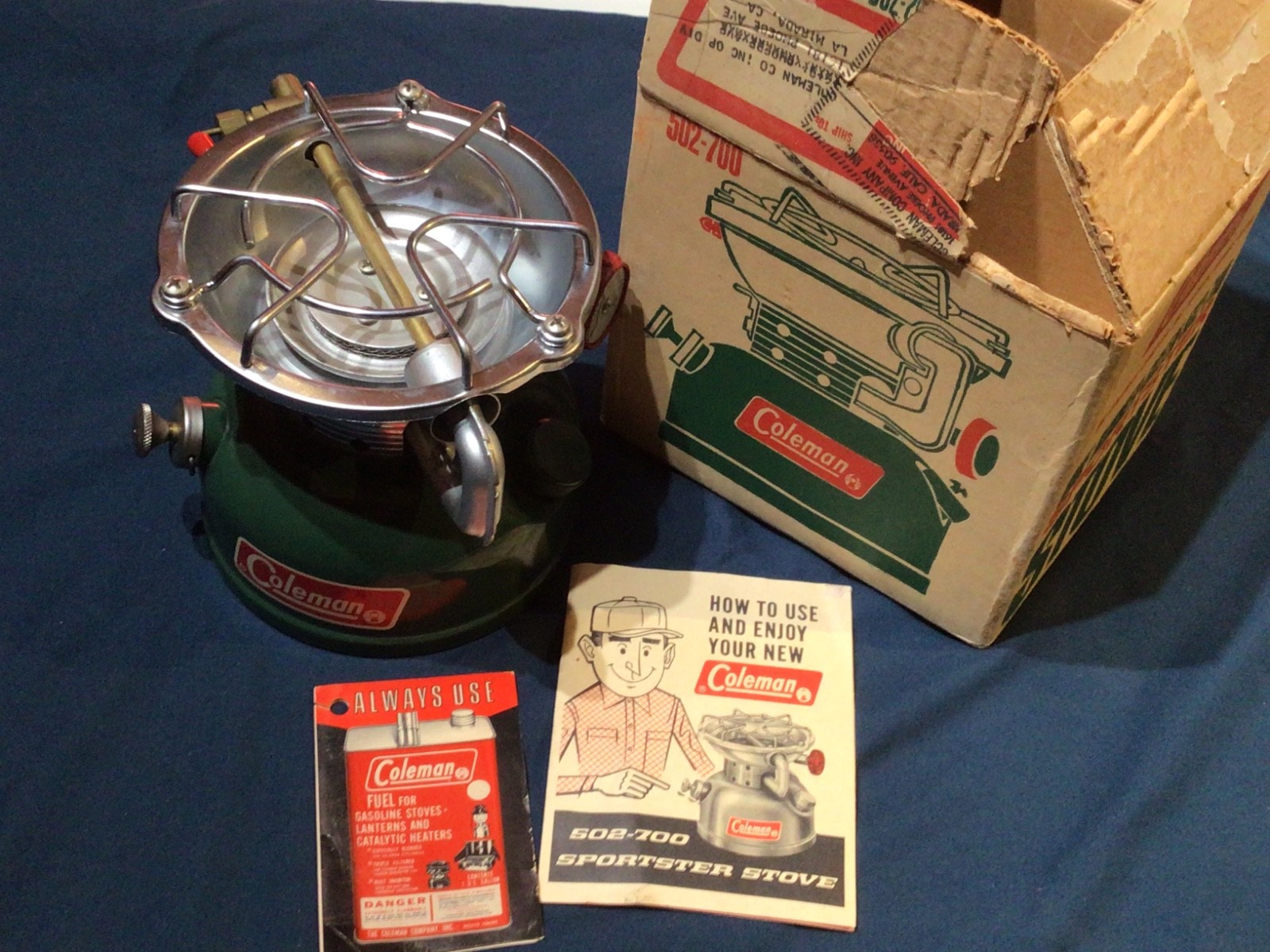 NEW Vintage 1971 COLEMAN Model 502-700 One Burner Sportster Stove NIB unfired 71