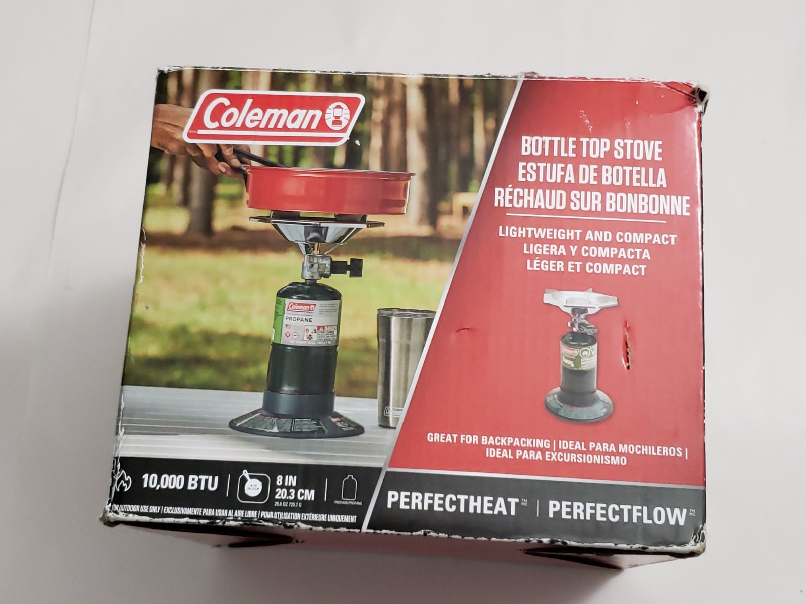 Coleman Perfectheat Bottle Top Propane Camping Stove Single Burner