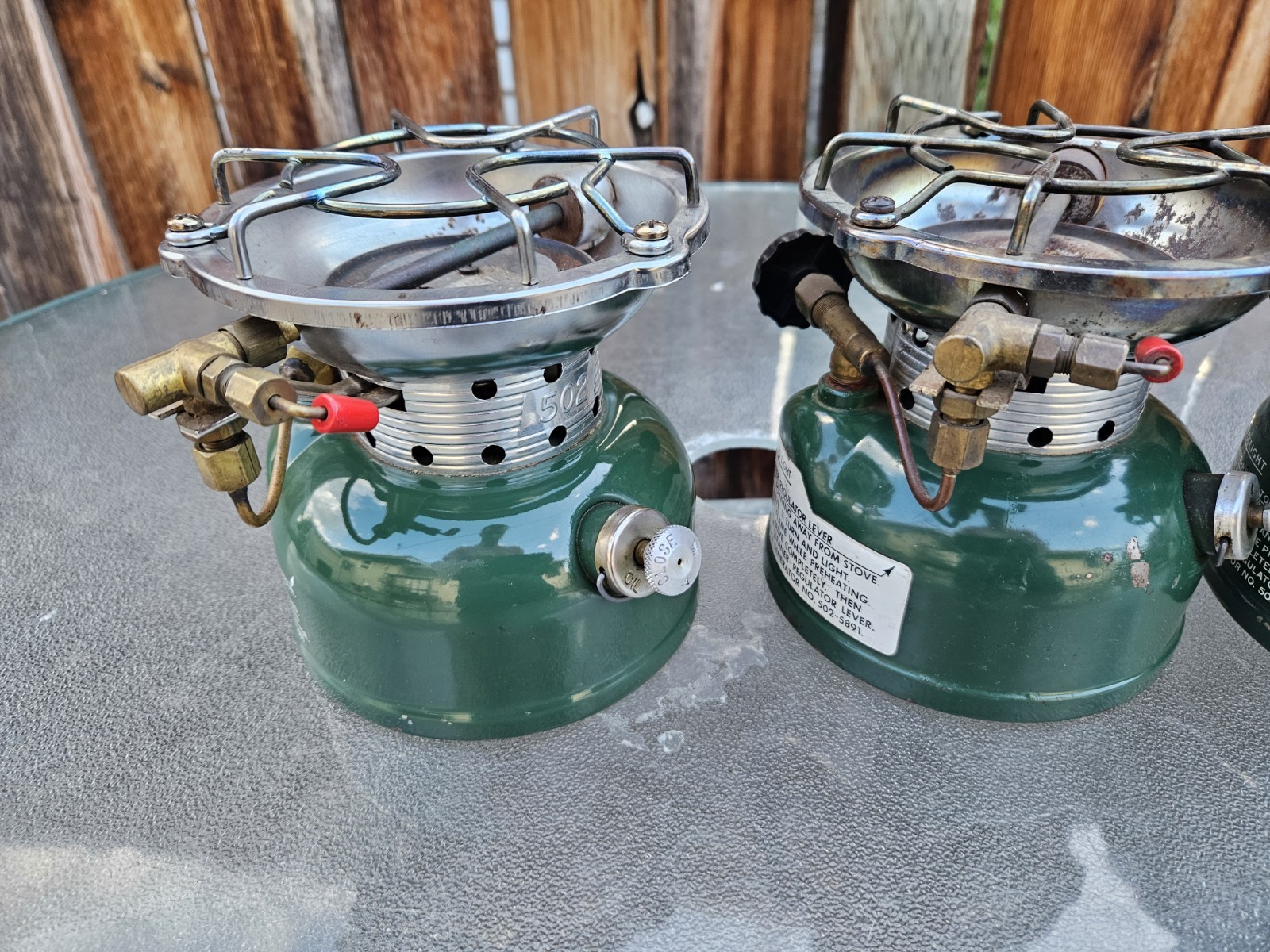 Lot of 3 Vintage Coleman 502 Single Burner Stoves