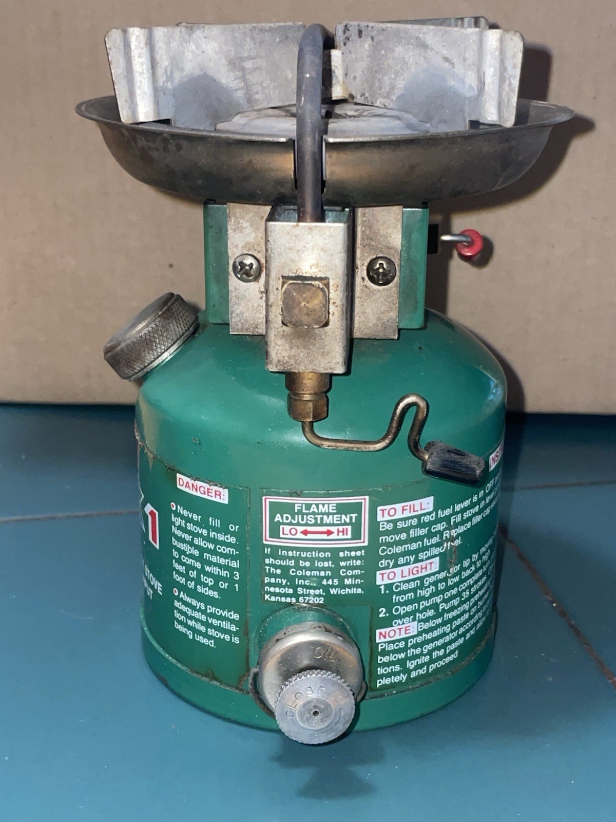 Coleman Peak 1 Backpacking Stove #576 Dated 1/76 -FIRST PROD. MONTH Made Canada