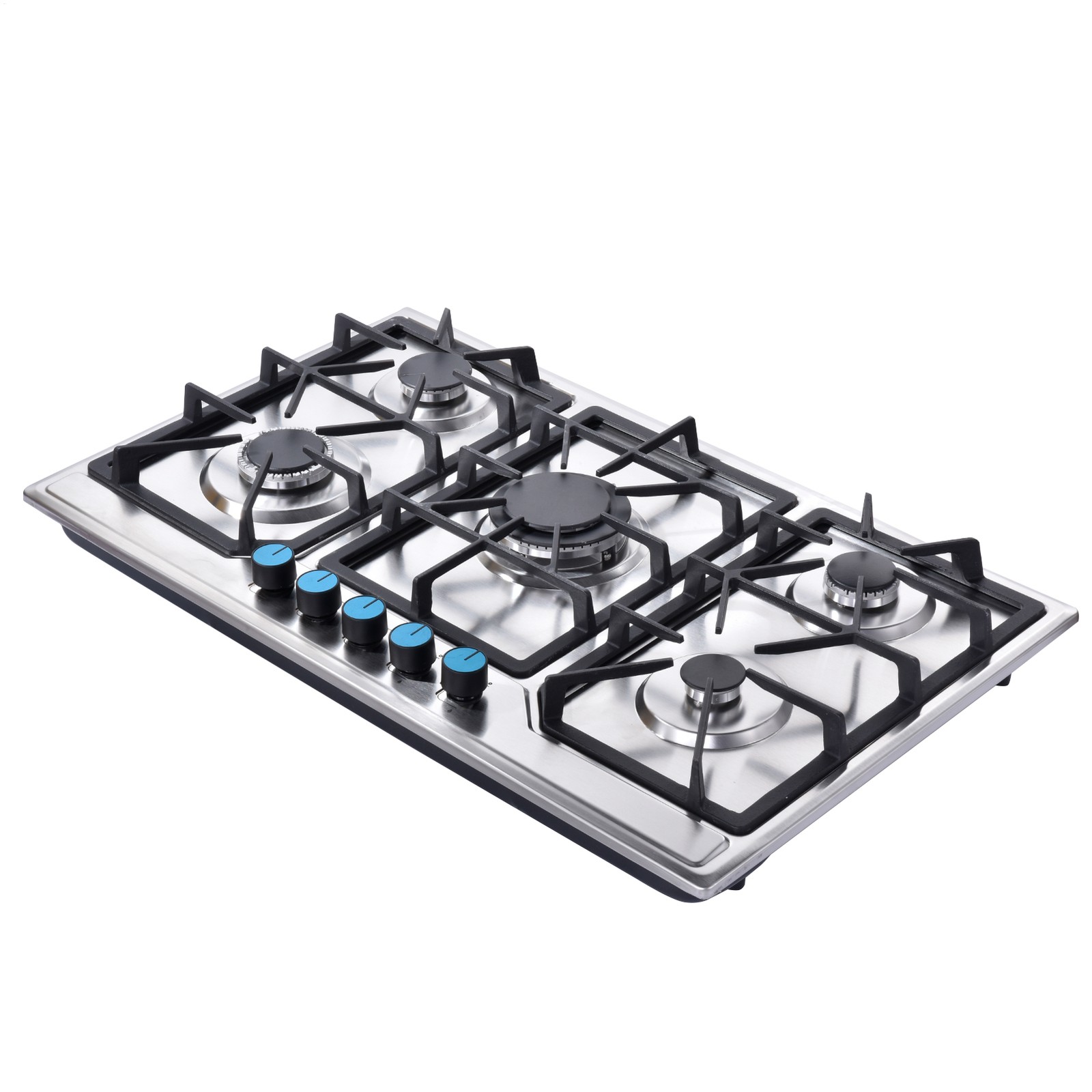 Gas Stove 5 Burner Propane Stove Portable Auto Ignition Gas Cooktop BBQ LPG Camp