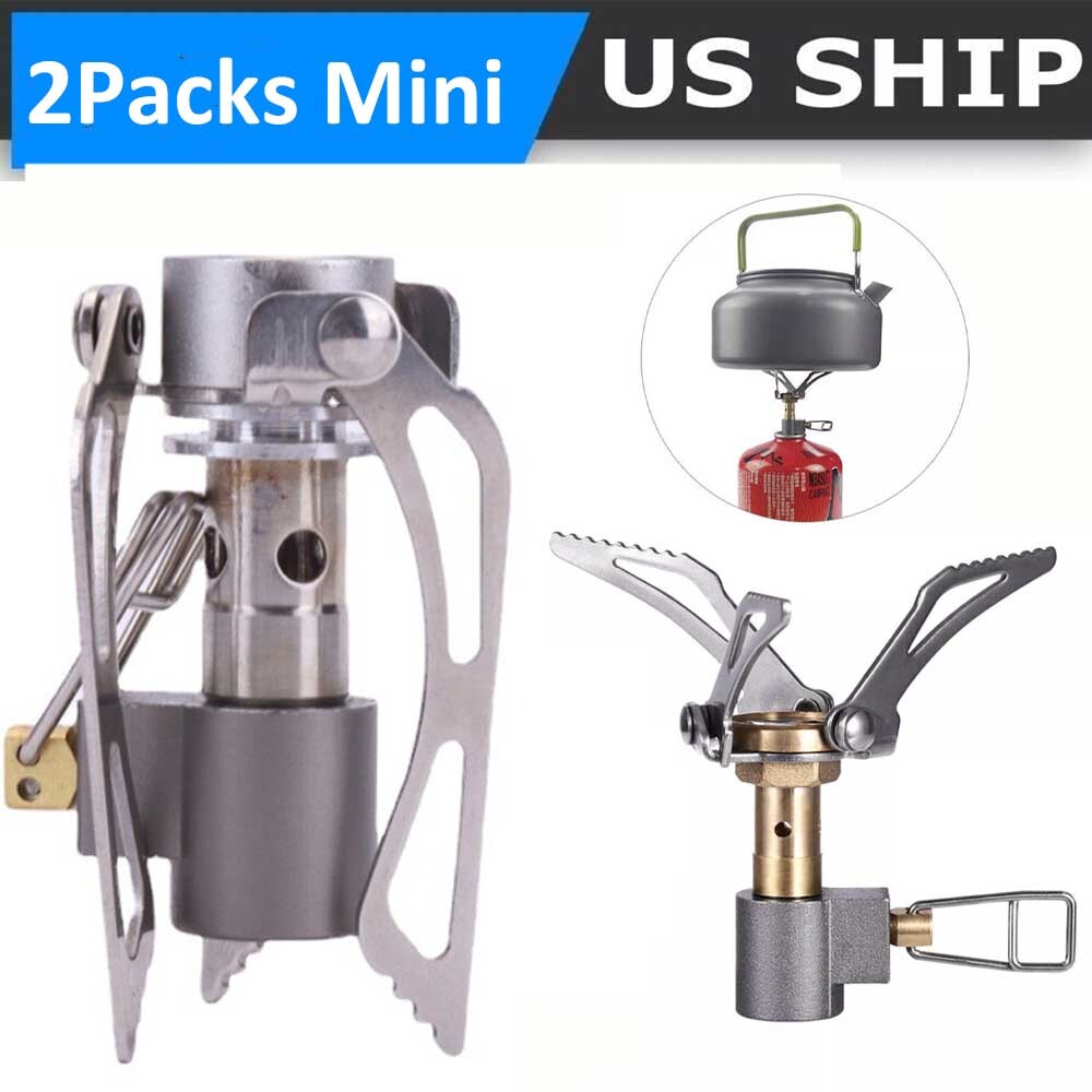 2x Mini 3000W Outdoor Cooking Burner Folding Camping Gas Stove For BRS-3000T USA