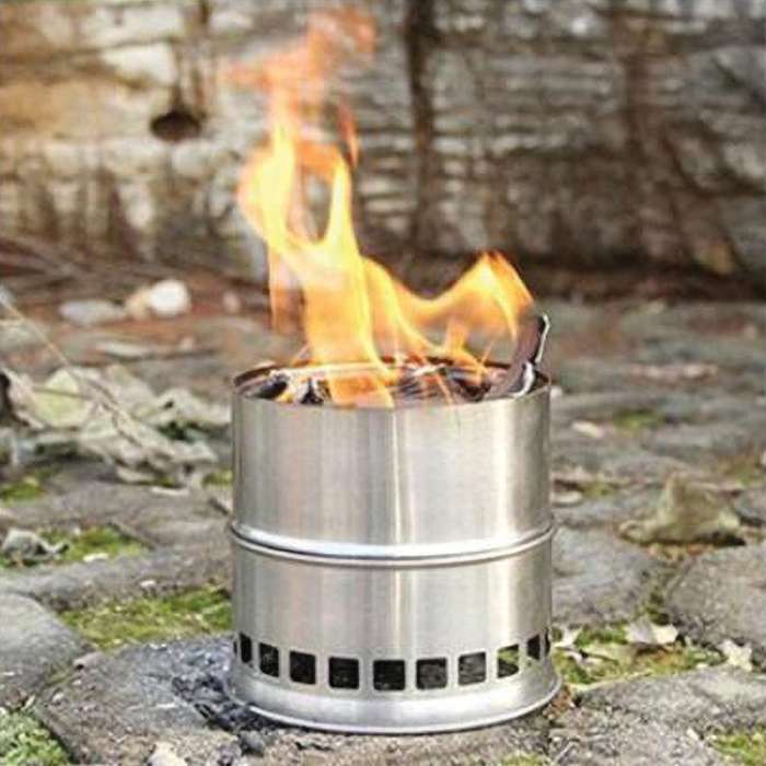 US Outdoor Wood Stove Backpacking Portable Survival Wood Burning Camping Stove