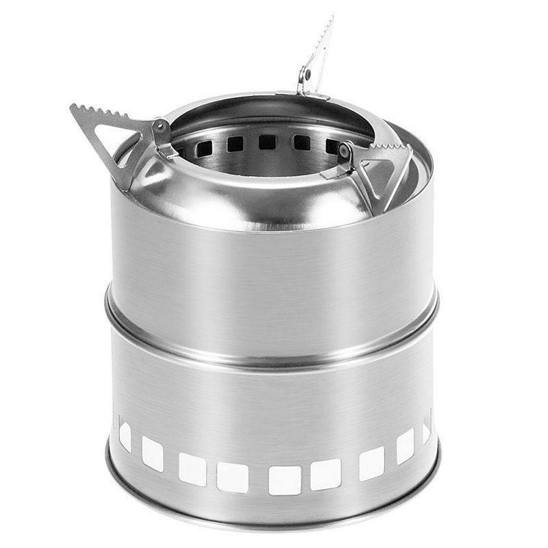 Outdoor Camping Wood-burning Stove Backpacking Portable Survival BBQ Panic Stove