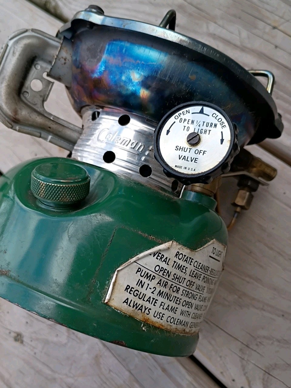 UNTESTED Sportster Camp stove MODEL 502-700 Dated 11 1980 W/ Literature Sticker