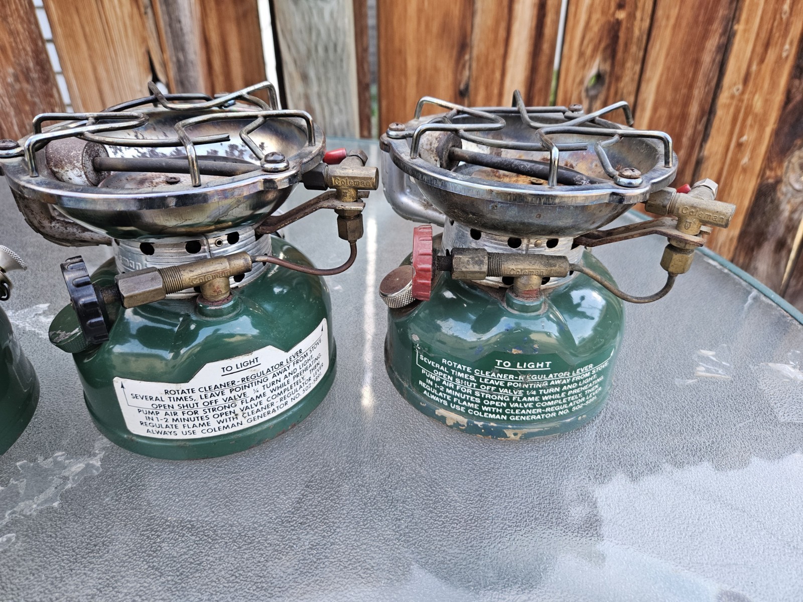 Lot of 3 Vintage Coleman 502 Single Burner Stoves