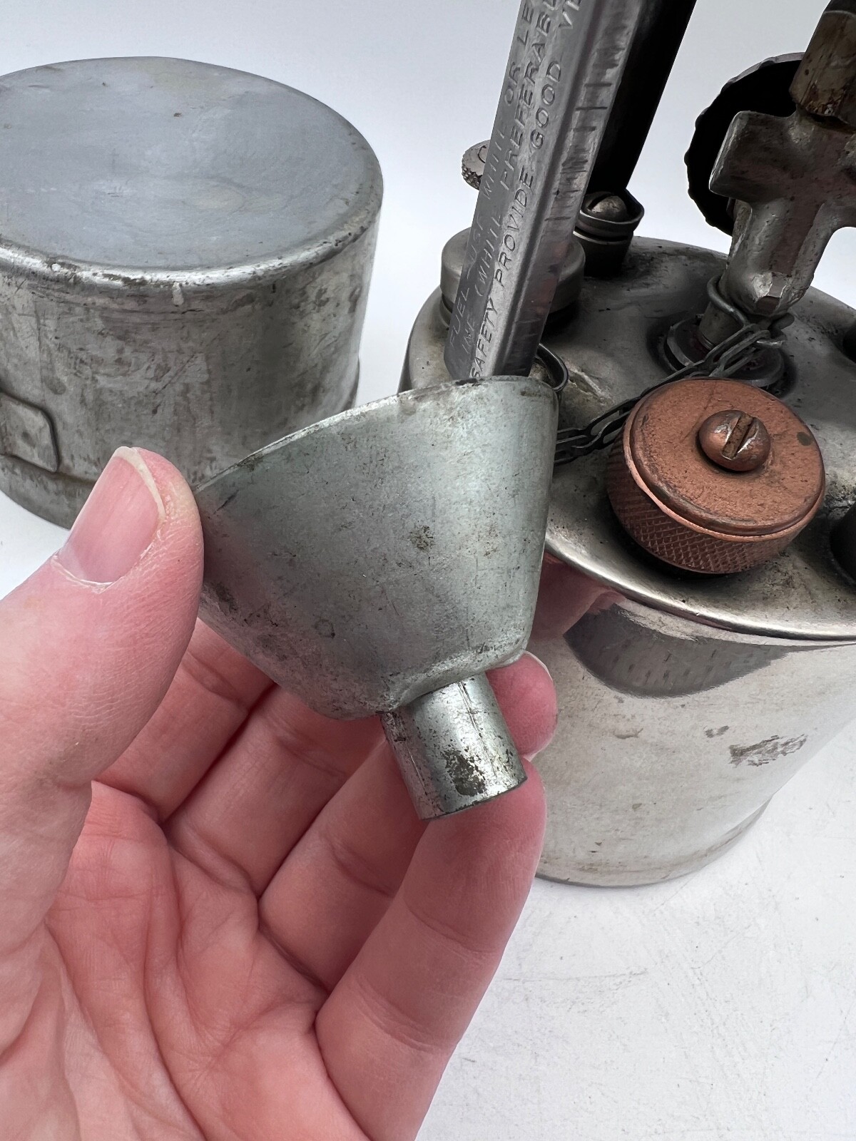Vintage Coleman A46 GI Pocket Stove 530 A46 Storage Case Funnel Field Pocket