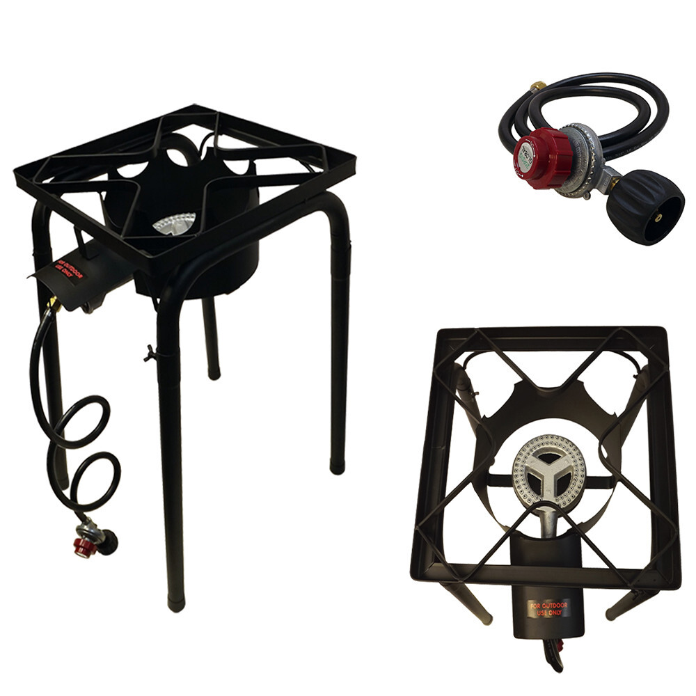 Heavy Duty High Pressure Single Burner Stove Tall Stand Outdoor Camping Cooker