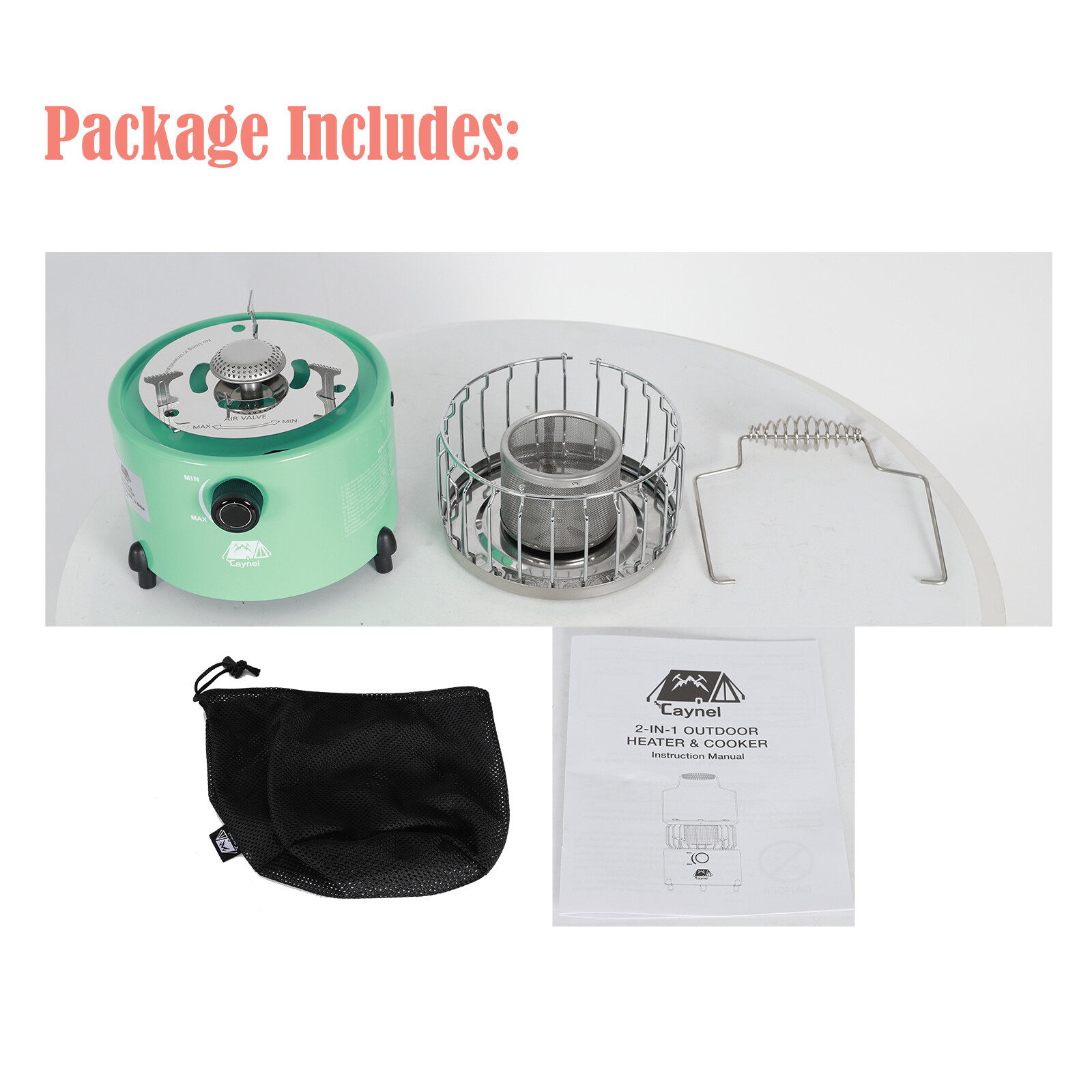 Propane Heater Indoor Gas Stove Equipment for Outdoor Household Portable 2 in 1